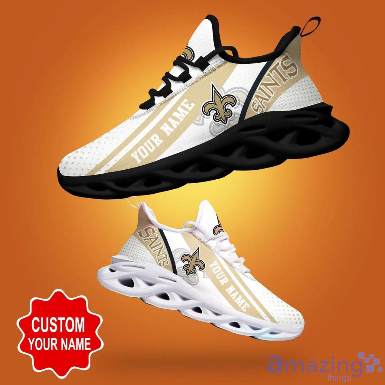 New Orleans Saints NFL Max Soul Shoes Custom Name Sneakers Product Photo 1