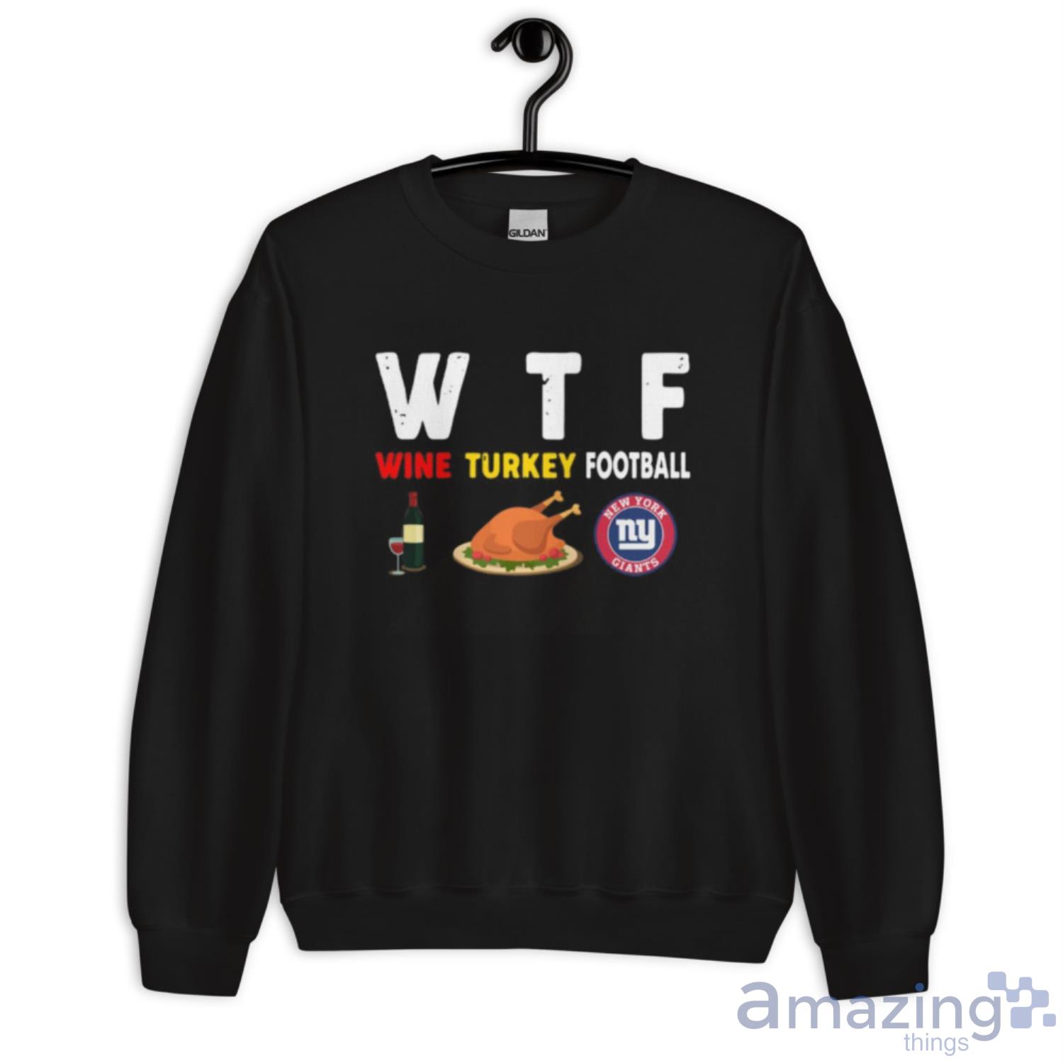 New York Giants Giving Day WTF Wine Turkey Football NFL Youth T-Shirt