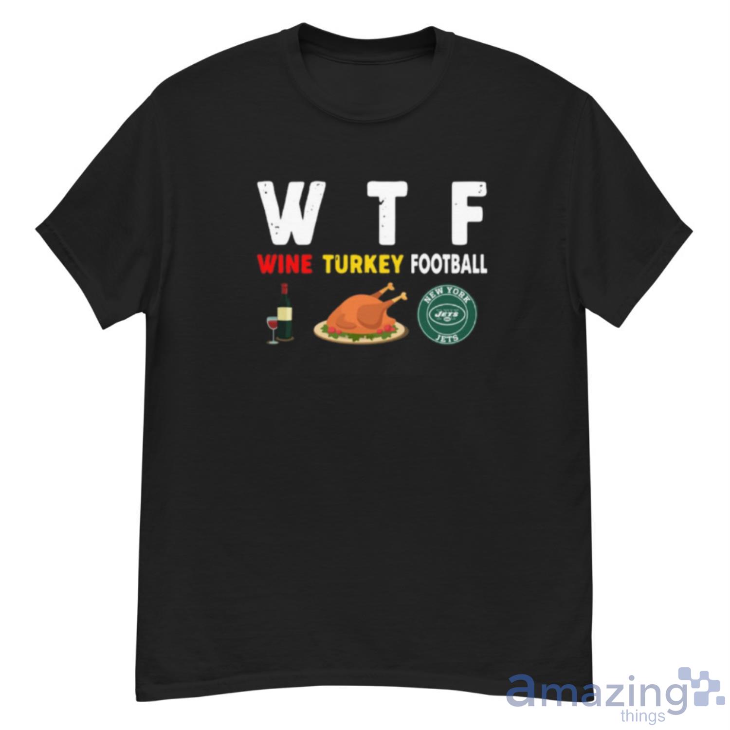 WTF Wine Turkey Football Dallas Cowboys Thanksgiving Women's V-Neck T-Shirt  