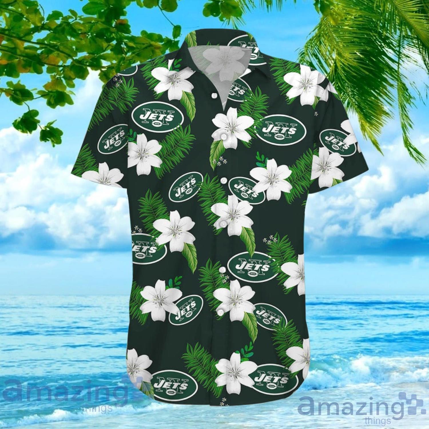 Stylish NFL New York Jets Baseball Jersey Tropical Flower Gift For