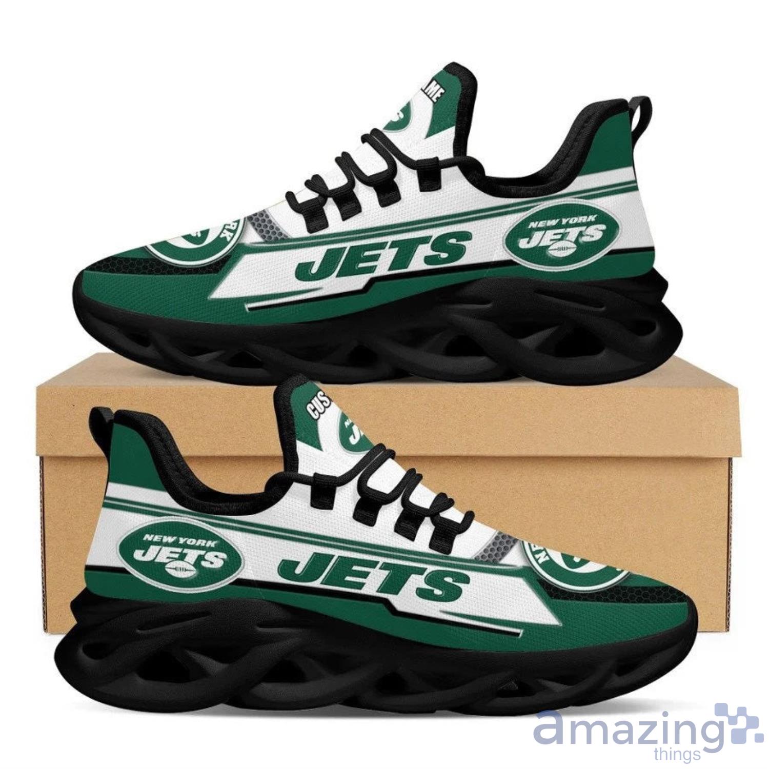 New York Jets White Green Max Soul Sneakers Running Shoes