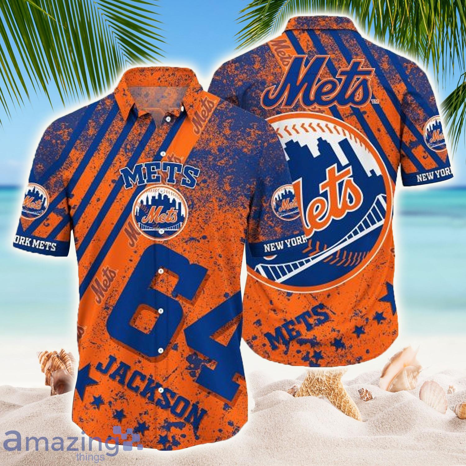 New York Mets MLB Personalized Button Up Hawaiian Shirt For Mens