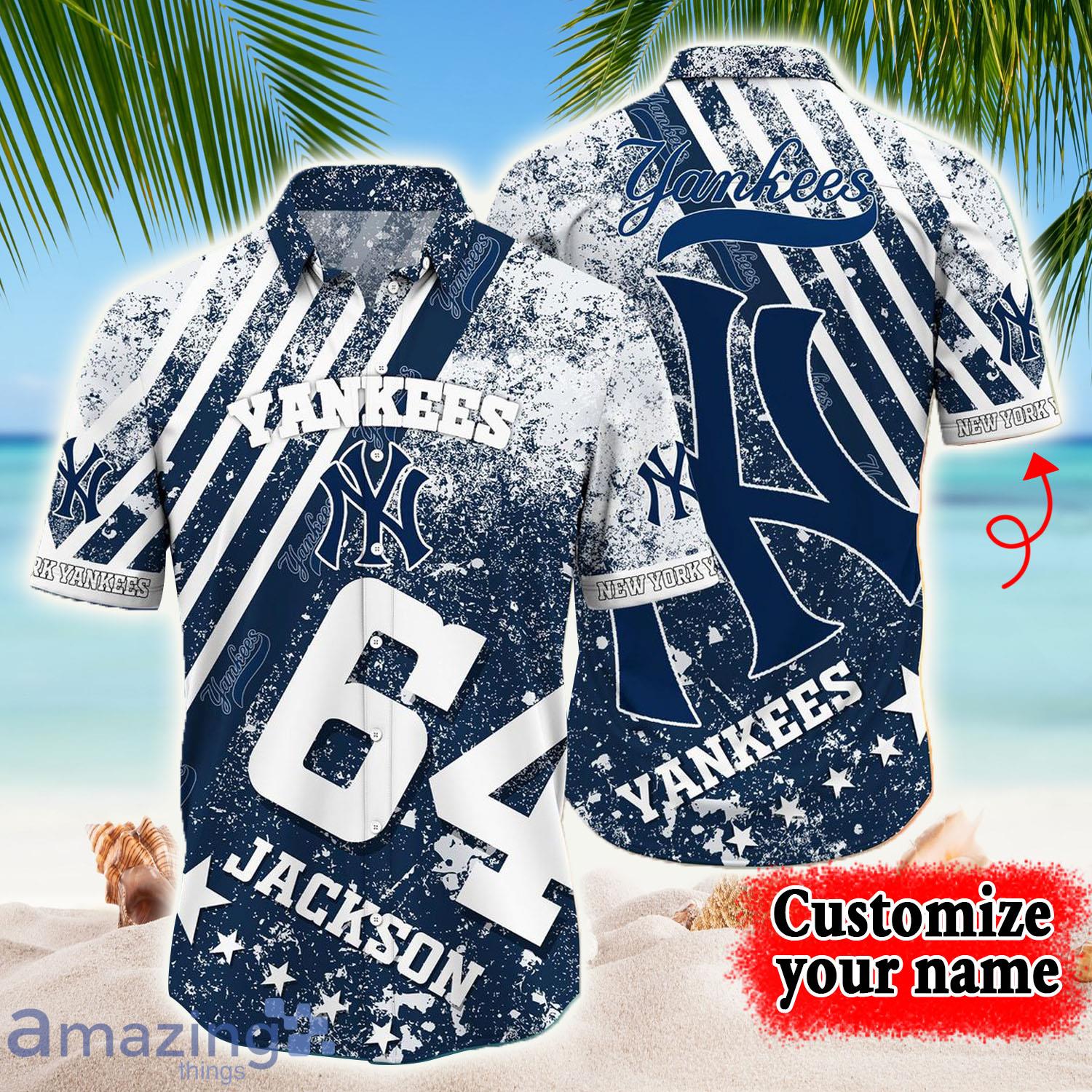 NewYork Yankees MLB Custom Name And Number Best Summer Gift Hawaiian Shirt  For Fans