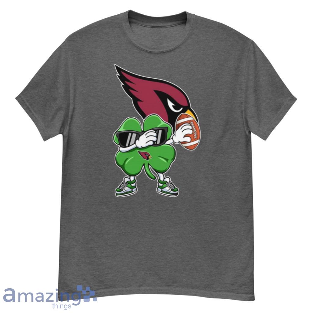 NFL Arizona Cardinals Football Dabbing Four Leaf Clover St. Patrick’s Day For Fans T Shirt - G500 Men’s Classic T-Shirt-1