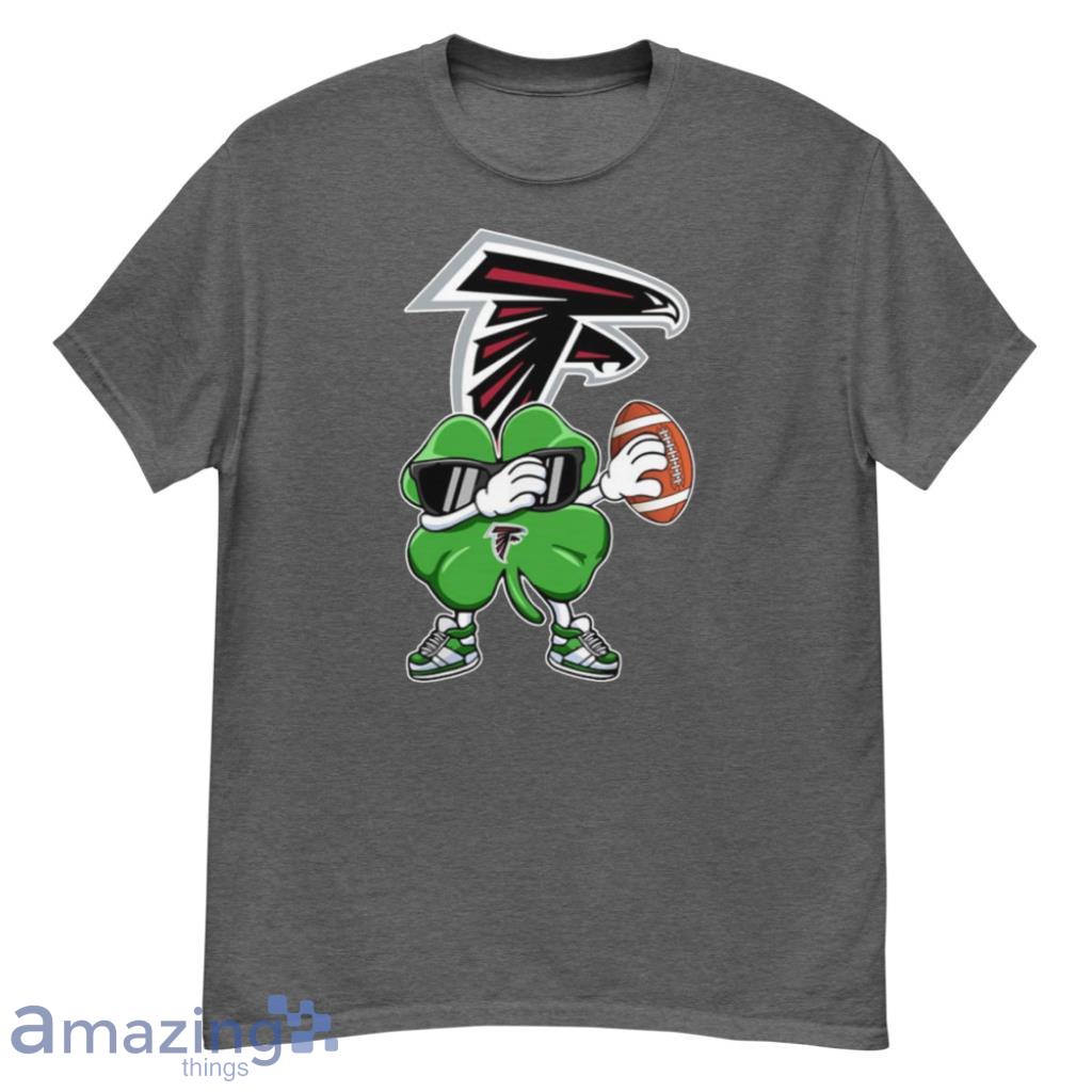 NFL Atlanta Falcons Football Dabbing Four Leaf Clover St. Patrick’s Day For Fans T Shirt - G500 Men’s Classic T-Shirt-1