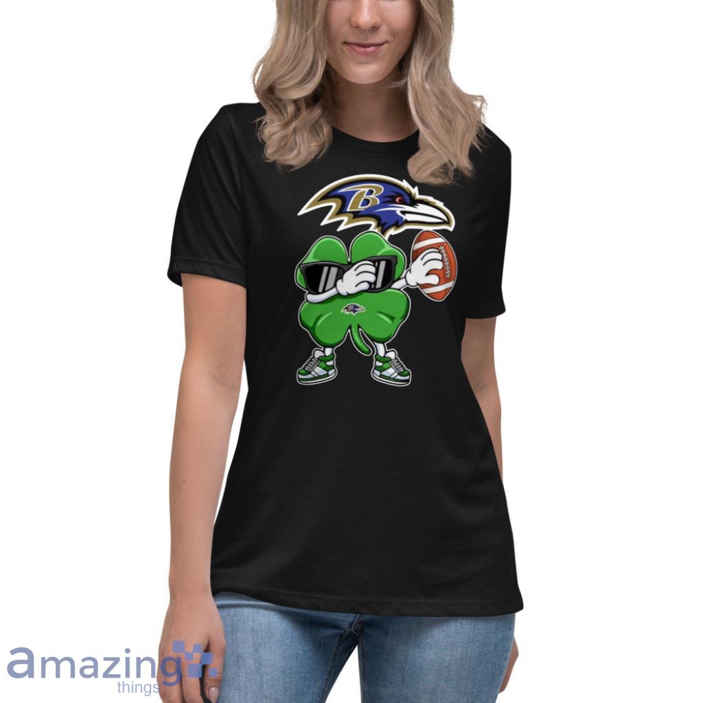 NFL Baltimore Ravens Football Dabbing Four Leaf Clover St. Patrick's Day  For Fans T Shirt