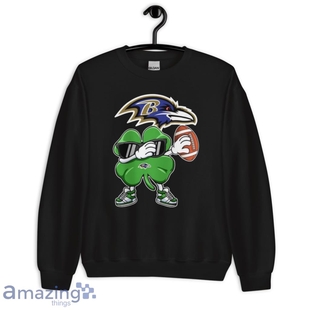 Dabbing Four Leaf Clover Nfl Baltimore Ravens Football St Patricks Day Shirt