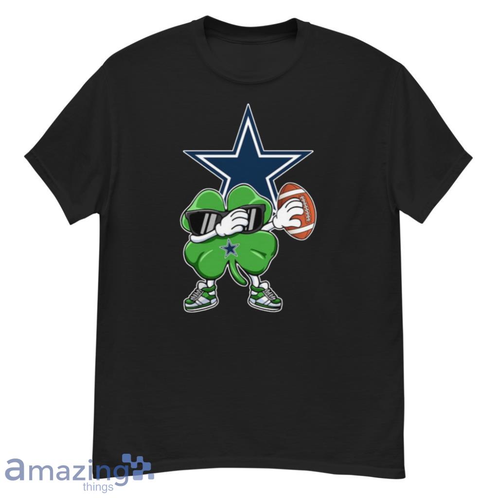 NFL Dallas Cowboys Football Dabbing Four Leaf Clover St. Patrick's Day  Shirt T Shirt