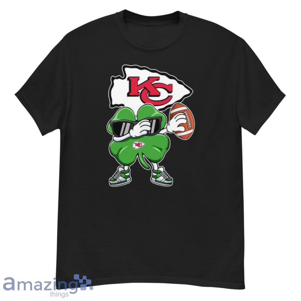 NFL Kansas City Chiefs Football Dabbing Four Leaf Clover St. Patrick's Day  For Fans T Shirt