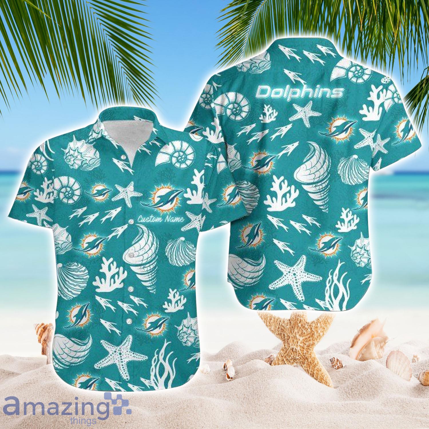 Custom Name Miami Dolphins NFL Aloha Hawaiian Shirt –