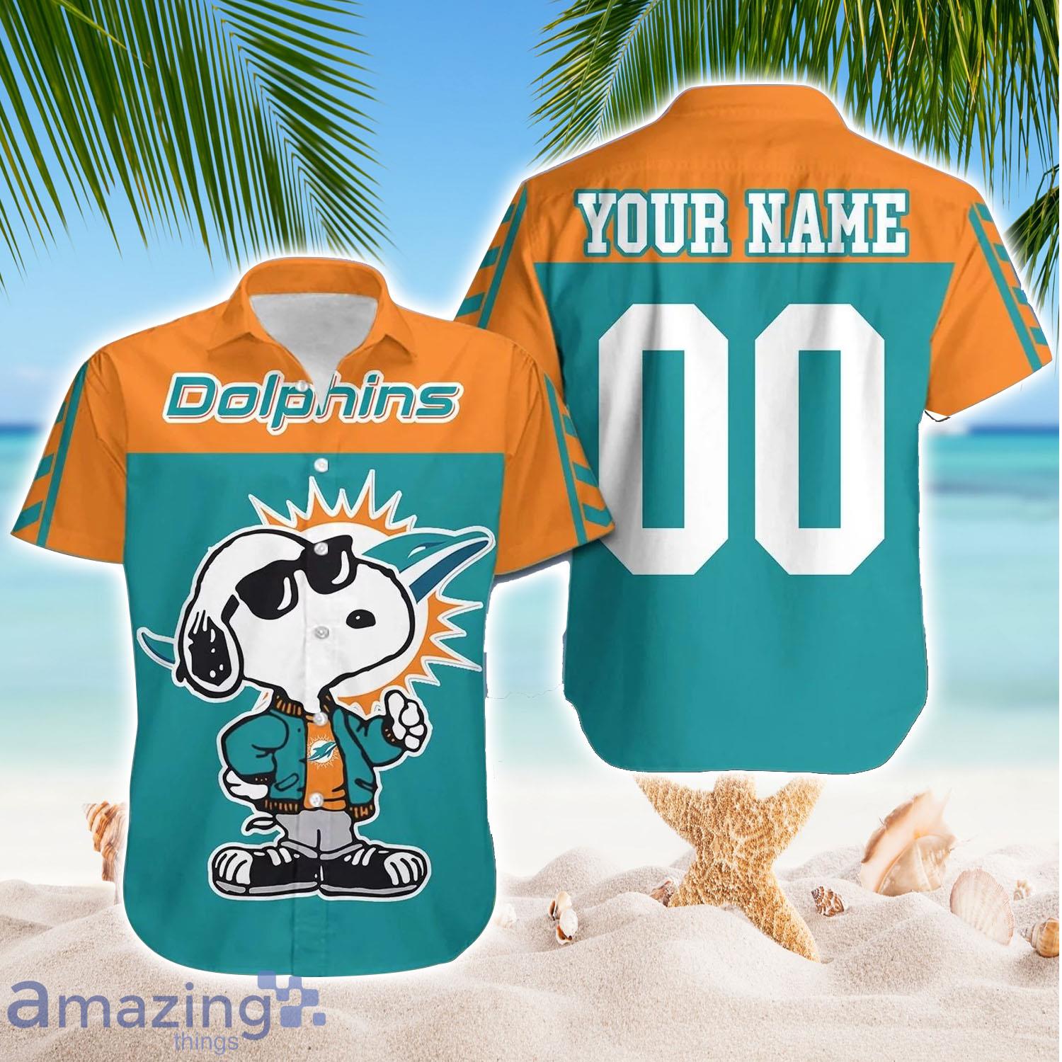 NFL Miami Dolphins Football Team Cute The Snoopy Show Custom Name
