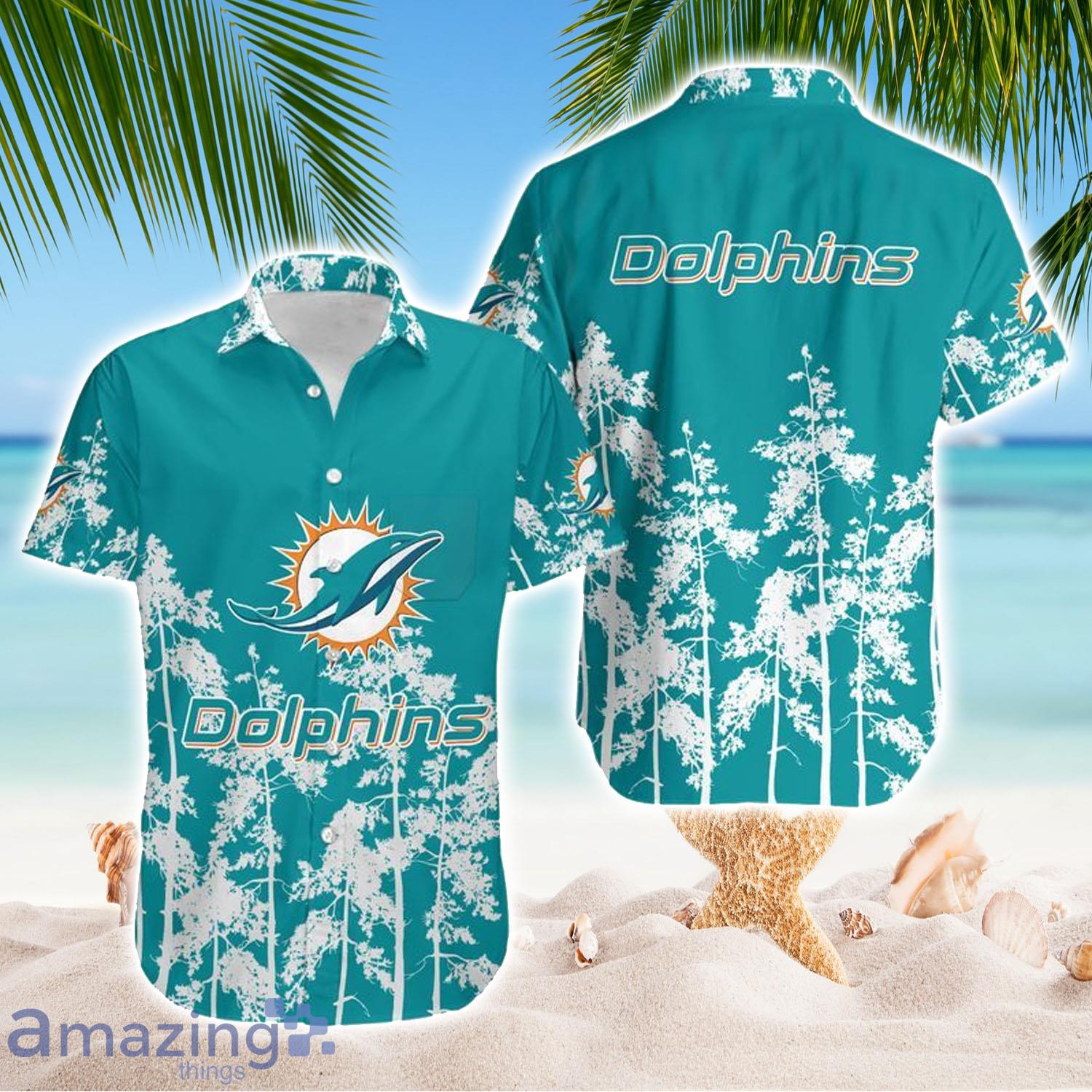 Miami Dolphins Hawaiian Shirt Miami Dolphins Tropical Forests