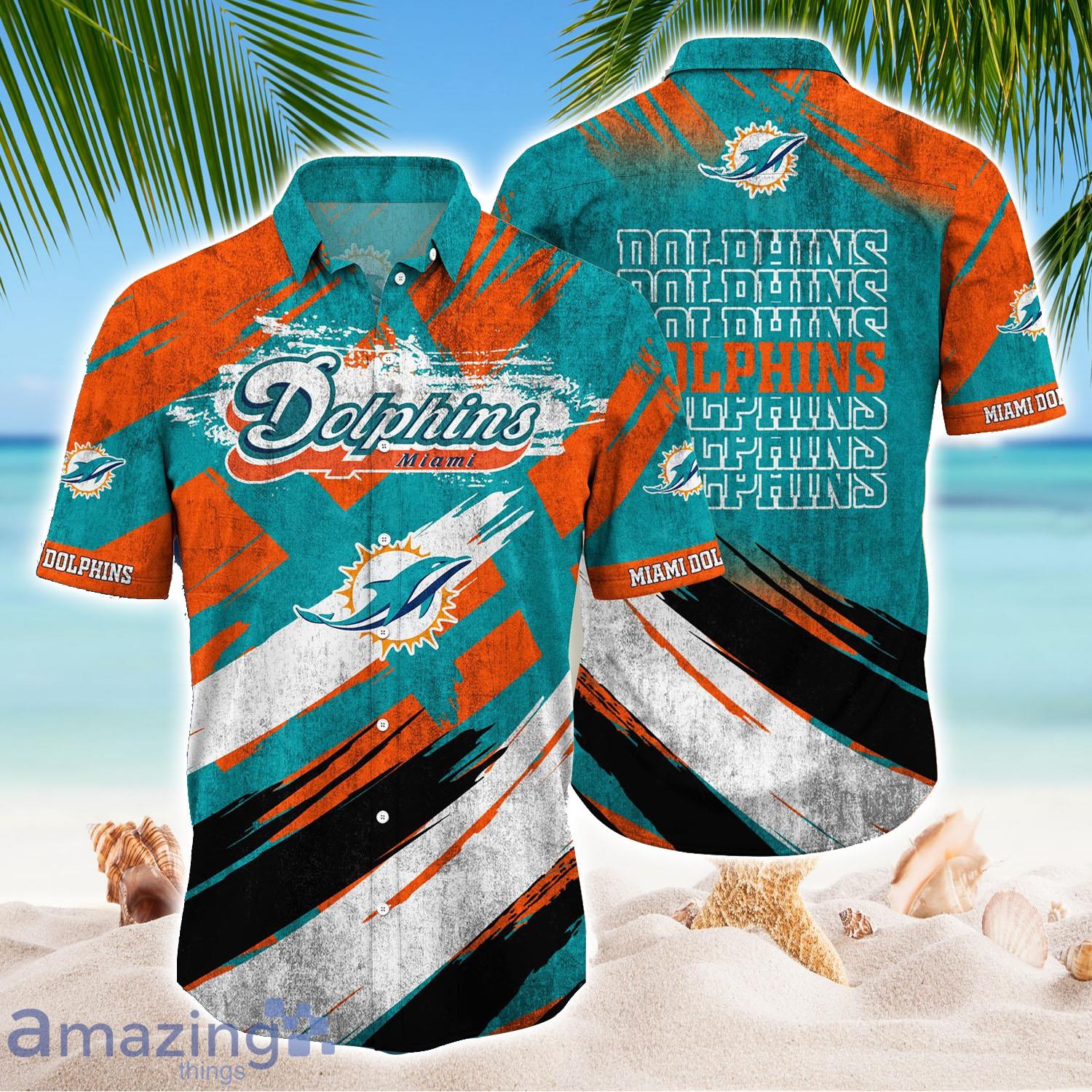 Nfl Miami Dolphins Hawaiian Shirt Short Style Hot Trending 3d 01-1