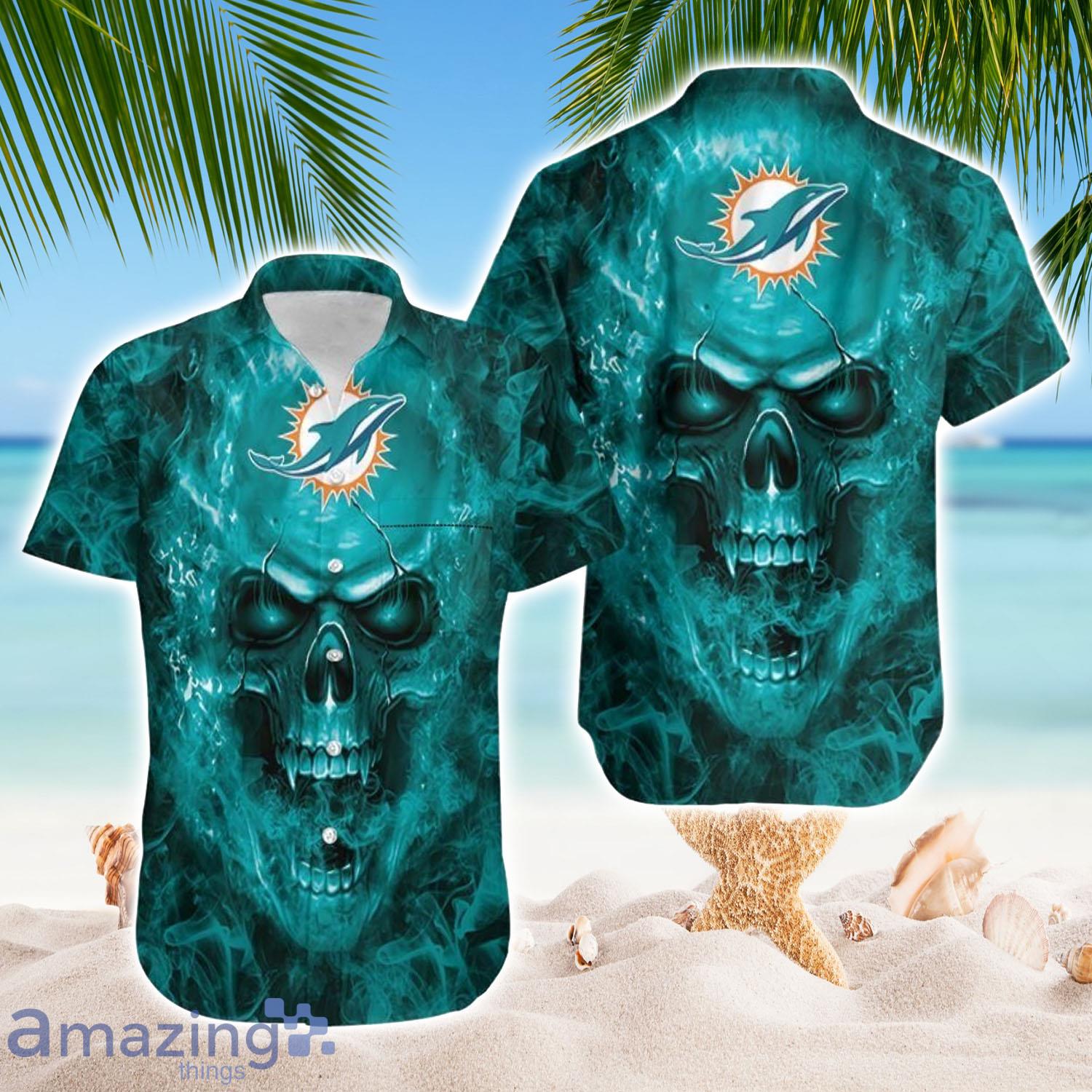 NEWEST] Miami Dolphins skull NFL baseball Jersey shirt