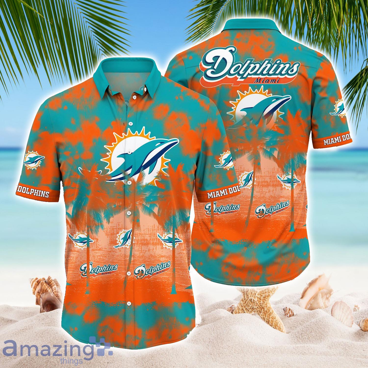 Miami Dolphins Hawaiian Shirt NFL Quarter Style Hawaiian Shirt