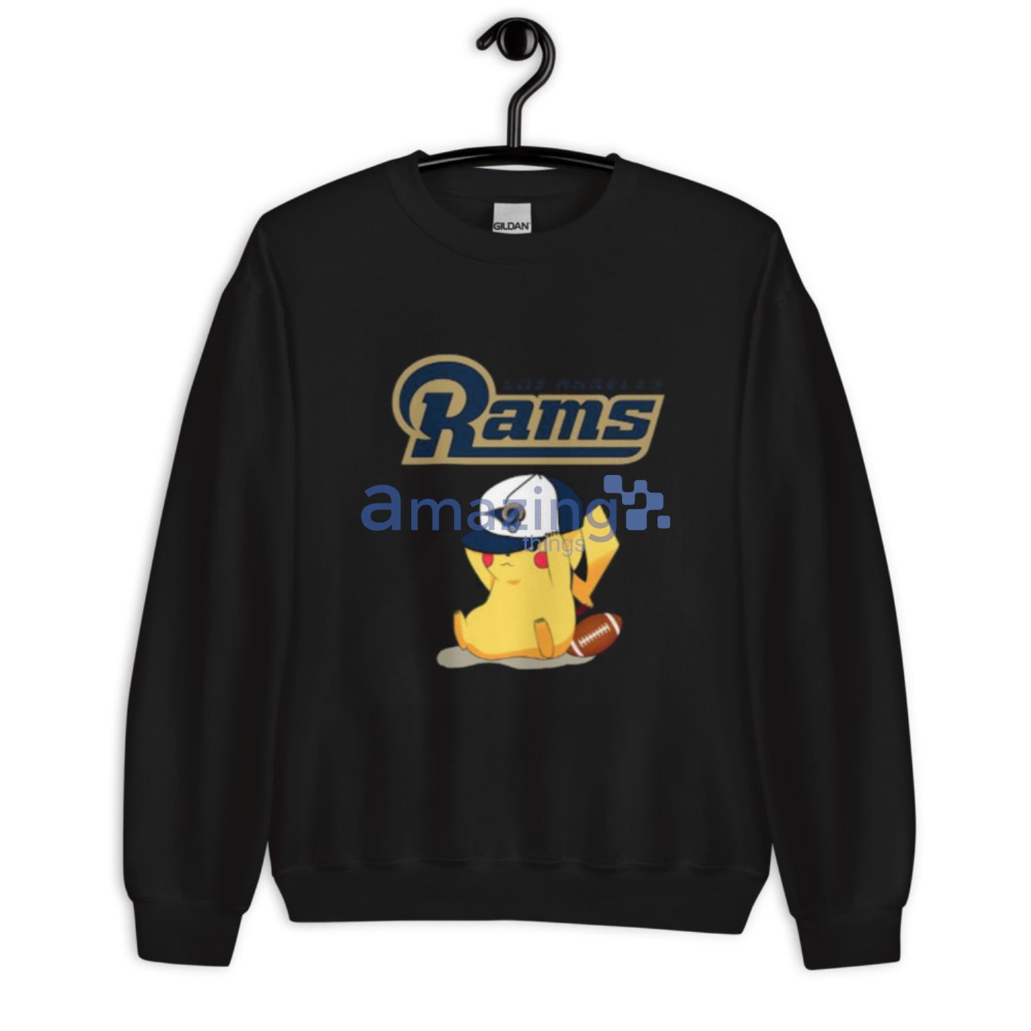 Team Apparel Youth Los Angeles Rams Crew Neck Long Sleeve T-Shirt, Navy,  Small 8