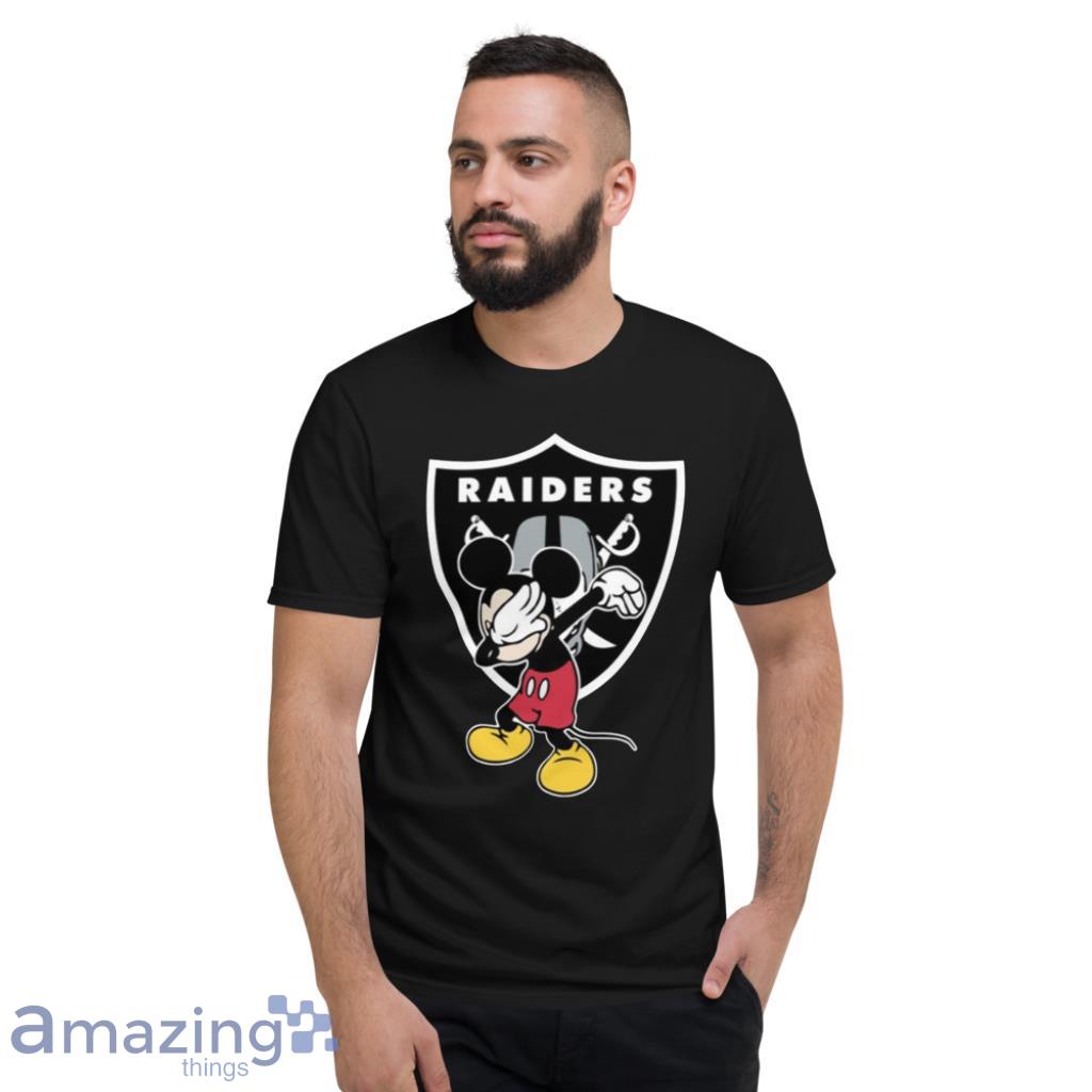 Oakland Raiders NFL Football Dabbing Mickey Disney Sports fOr Fans T Shirt image Oakland Raiders NFL Football Dabbing Mickey Disney Sports fOr Fans T Shirt - Short Sleeve T-Shirt