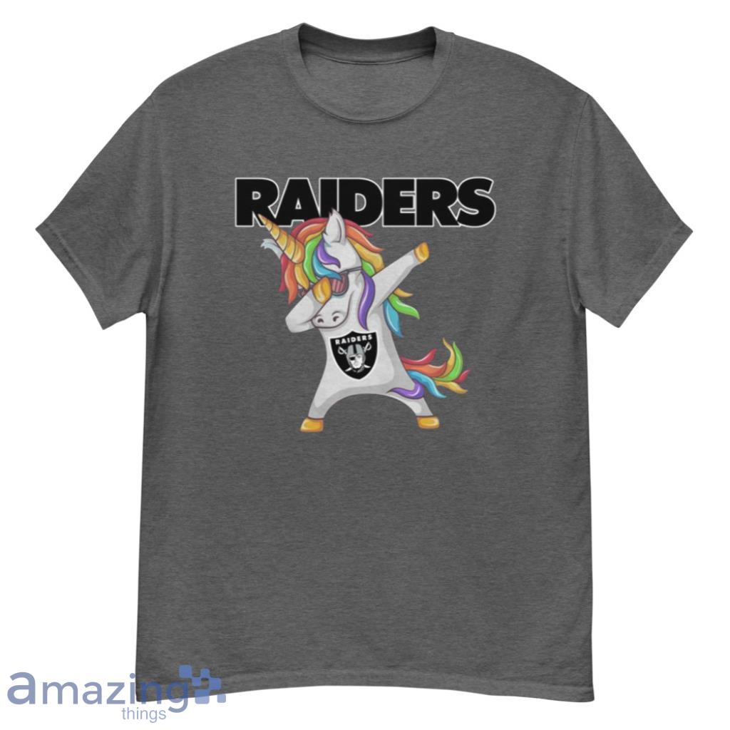 Oakland Raiders NFL Football Funny Unicorn Dabbing Sports T-Shirt