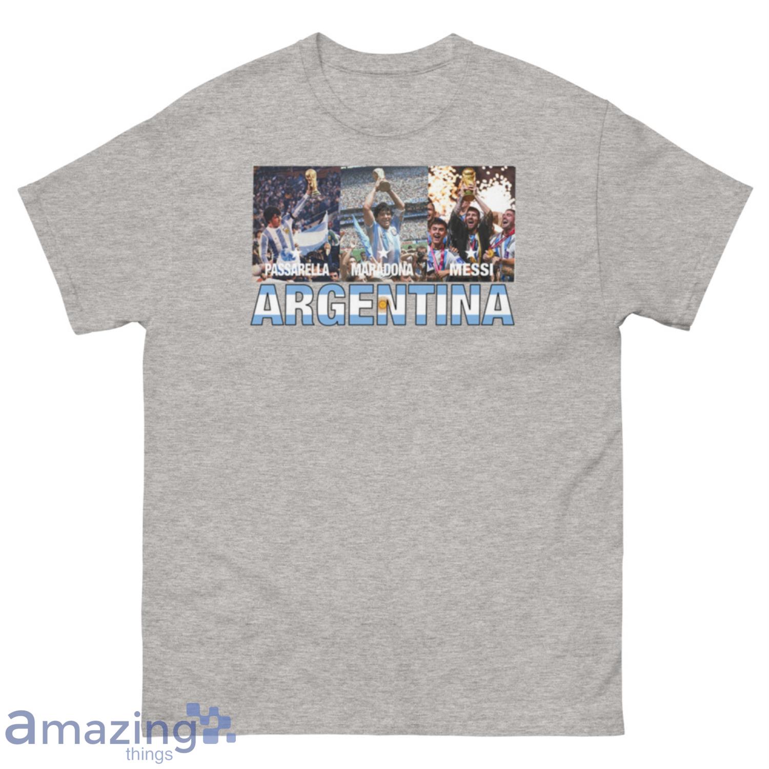 Passarella Maradona Messi Argentina Qatar 2022 World T-Shirt Product Photo 1