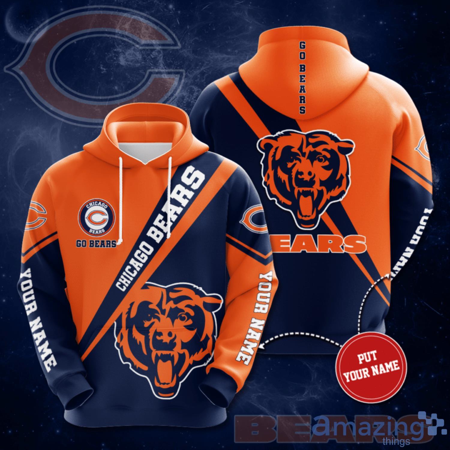 Personalized Chicago Bears 3D Hoodie For Fans