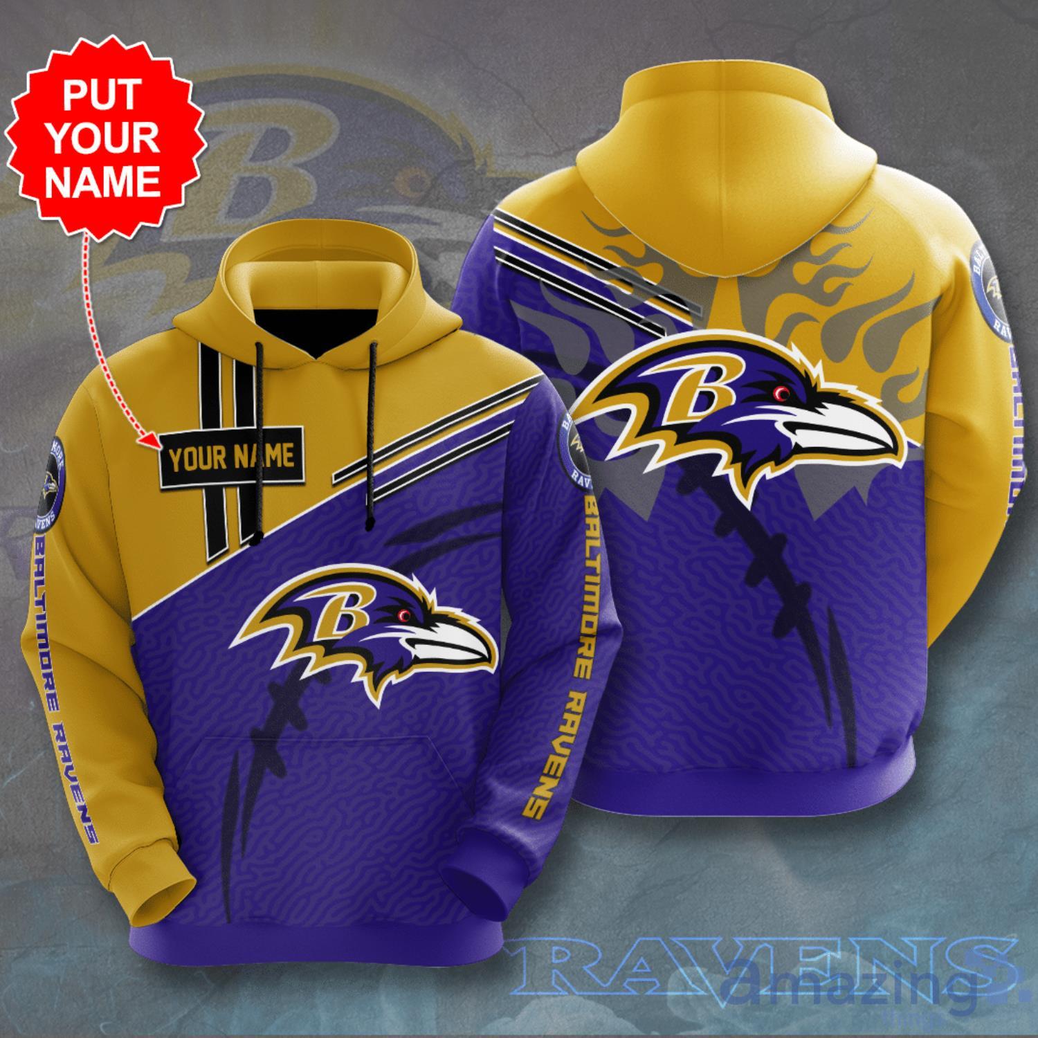 Personalized Baltimore Ravens 3D Hoodie For Fans