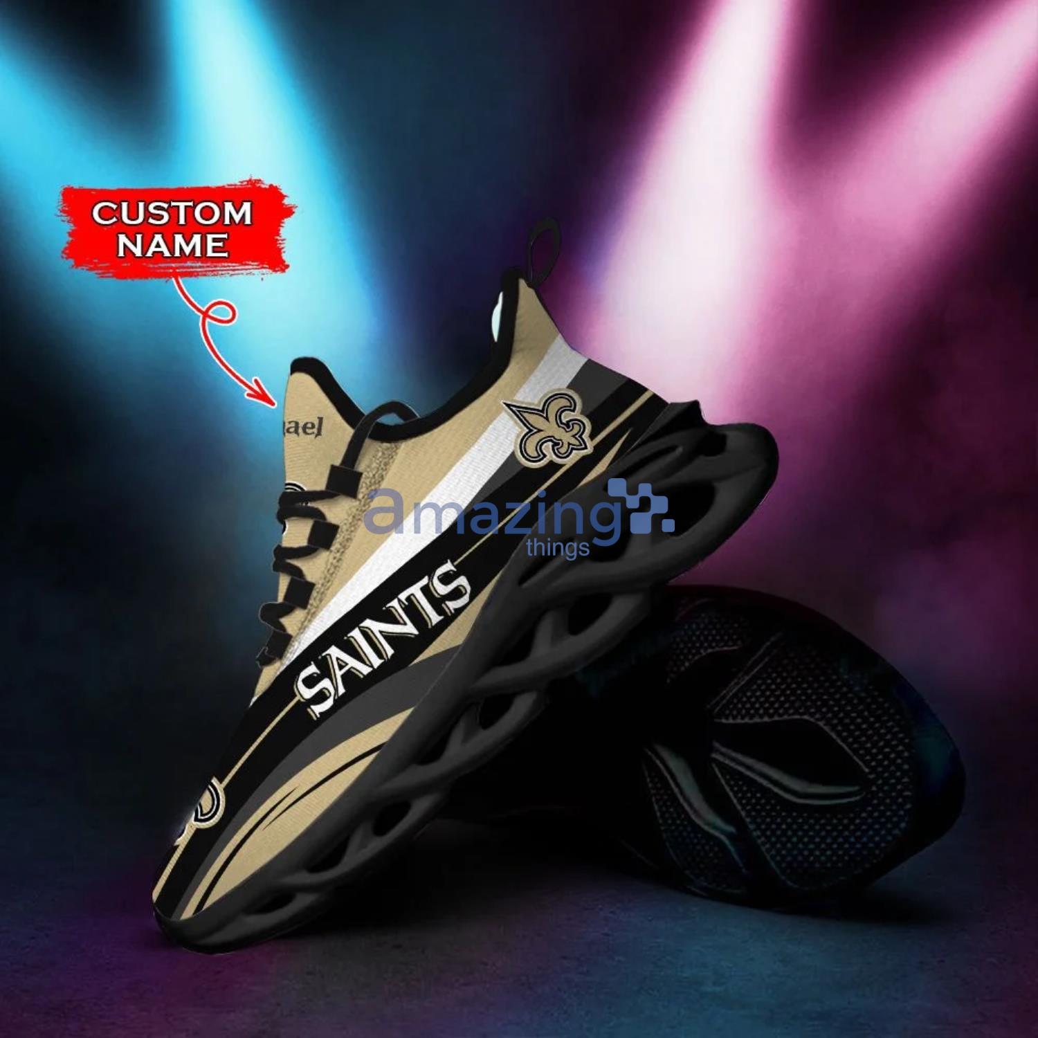 Personalized Name New Orleans Saints Casual Max Soul Shoes For Men And Women Product Photo 1