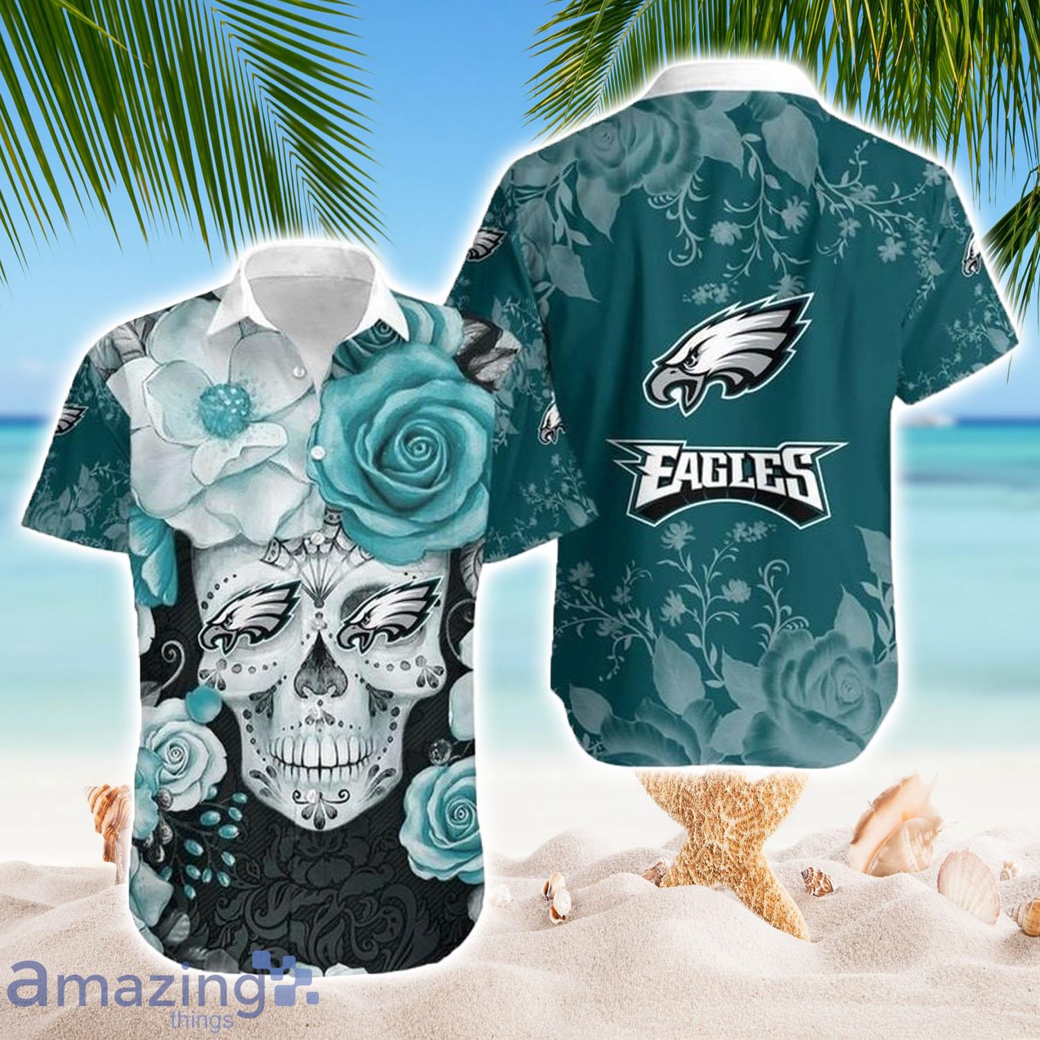 Philadelphia Eagles Skull NFL Gift For Fan Hawaiian Shirt