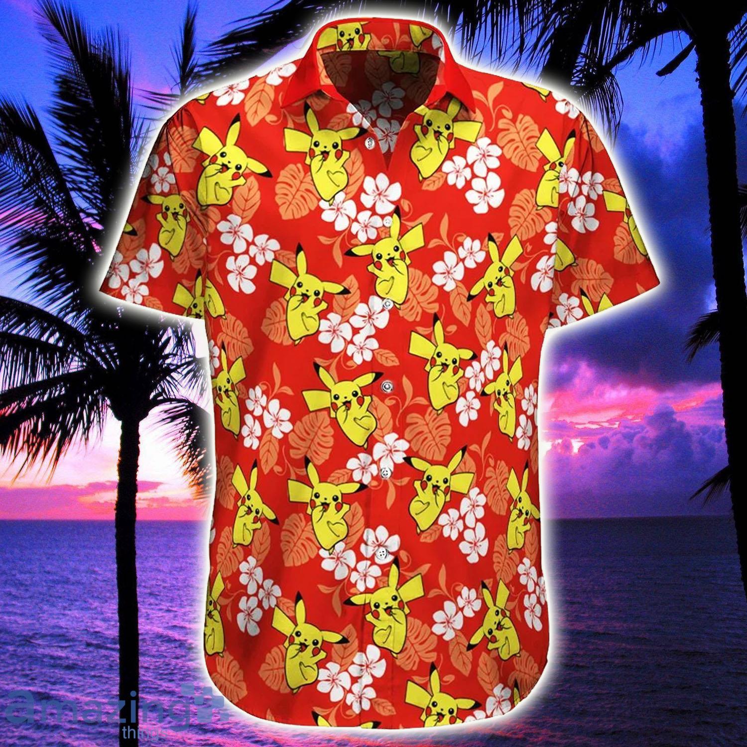 Pikachu Tropical Beach Pokemon Hawaiian Shirt - Pikachu Tropical Beach Pokemon Hawaiian Shirt