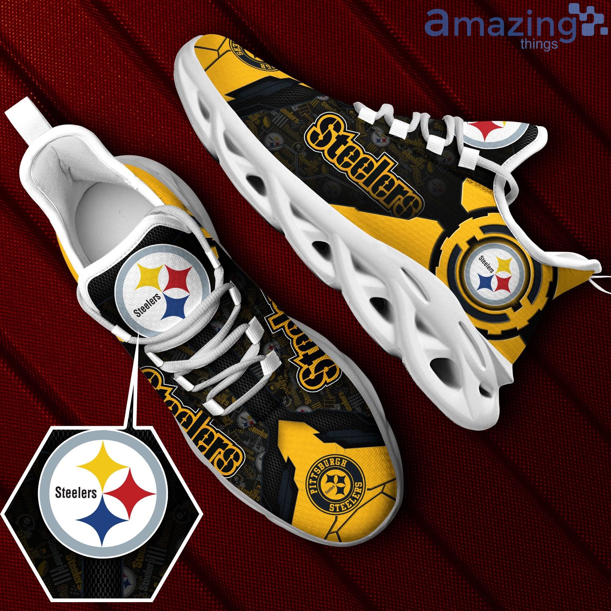 Pittsburgh Steelers Casual 3D Max Soul Shoes Running Shoes For Men
