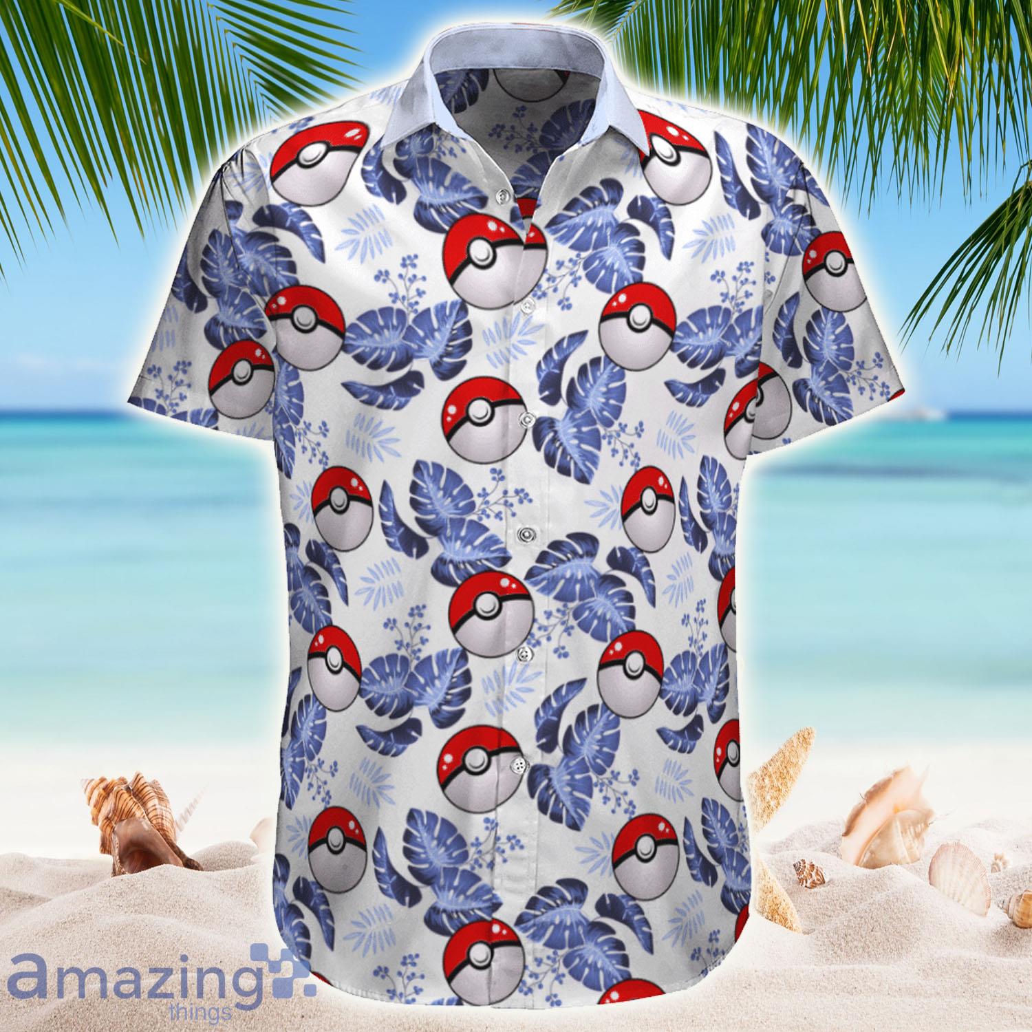 Pokemon Ball Tropical Beach Hawaiian Shirt - Pokemon Ball Tropical Beach Hawaiian Shirt