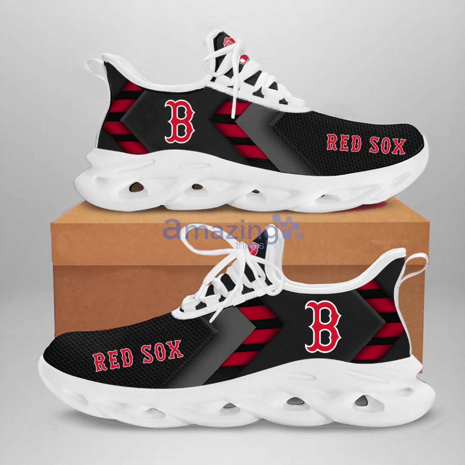 Boston Baseball Red Sox Max Soul Shoes Men And Women Running Sneakers Shoes  For Fans