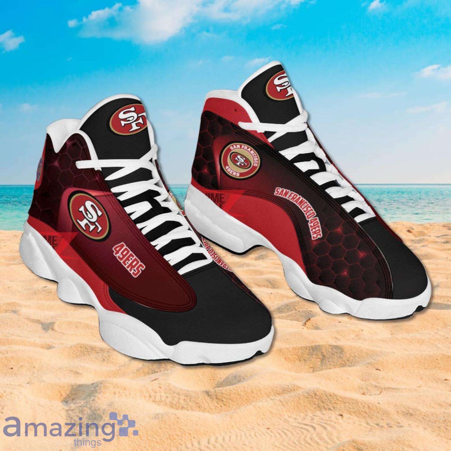 Personalized Nfl San Francisco 49Ers Logo Football Team Custom Air Jordan 13  Shoes - It's RobinLoriNOW!