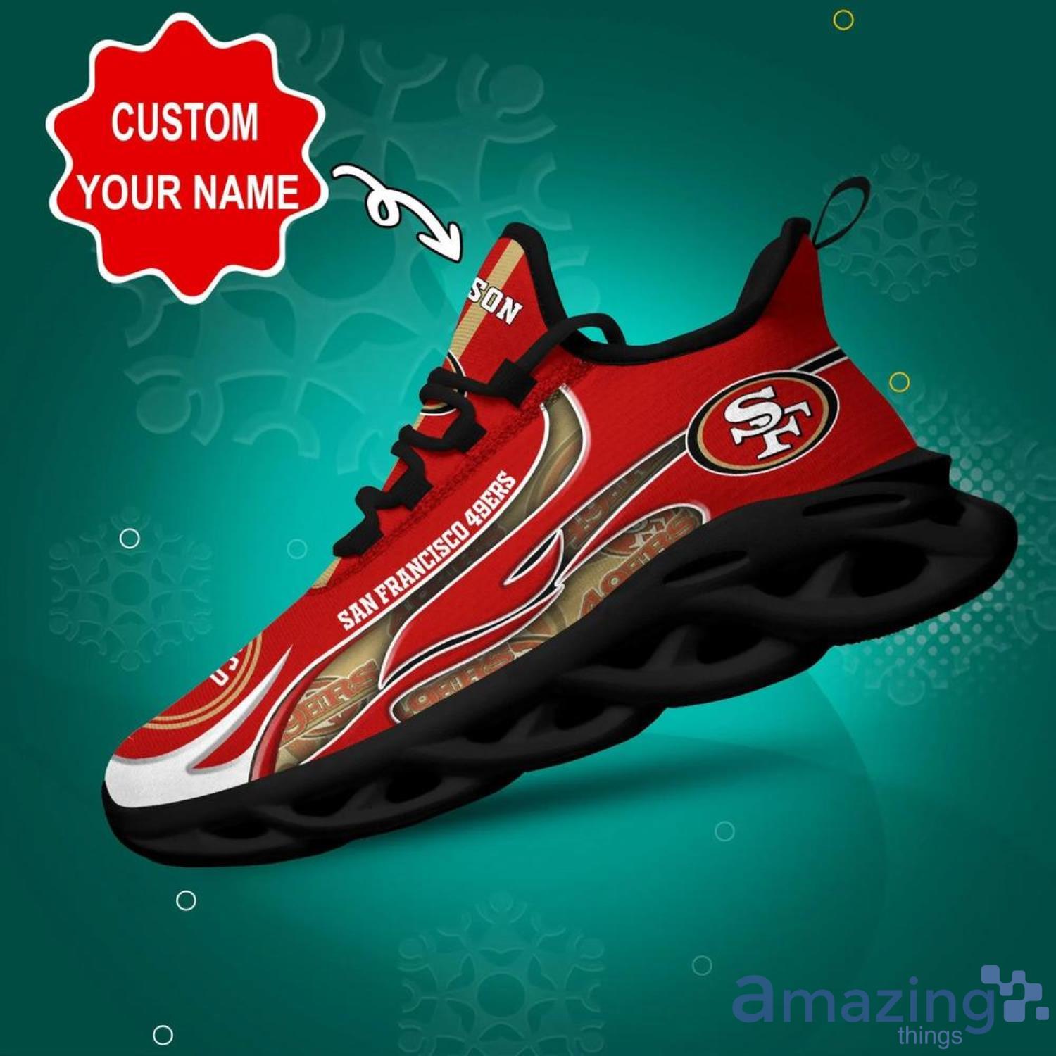 San Francisco 49Ers NFL Cool Max Soul Shoes Custom Name For Fans Product Photo 1