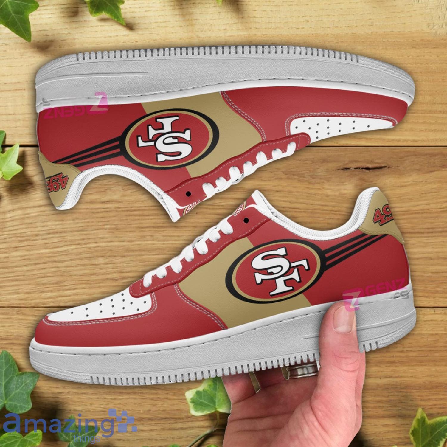 San Francisco 49ers Sneakers Football 02 AOP Air Force Low Top Shoes Gift  For Fans Style