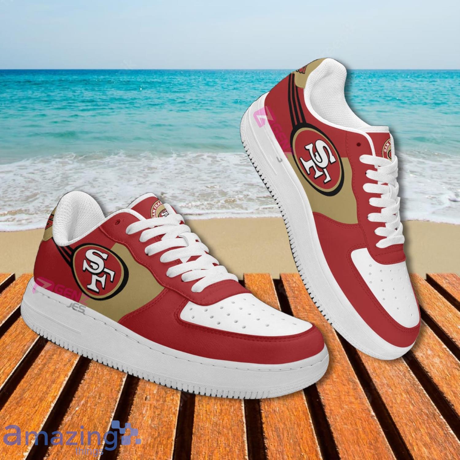 San Francisco 49ers Sneakers Football 02 AOP Air Force Low Top Shoes Gift  For Fans Style