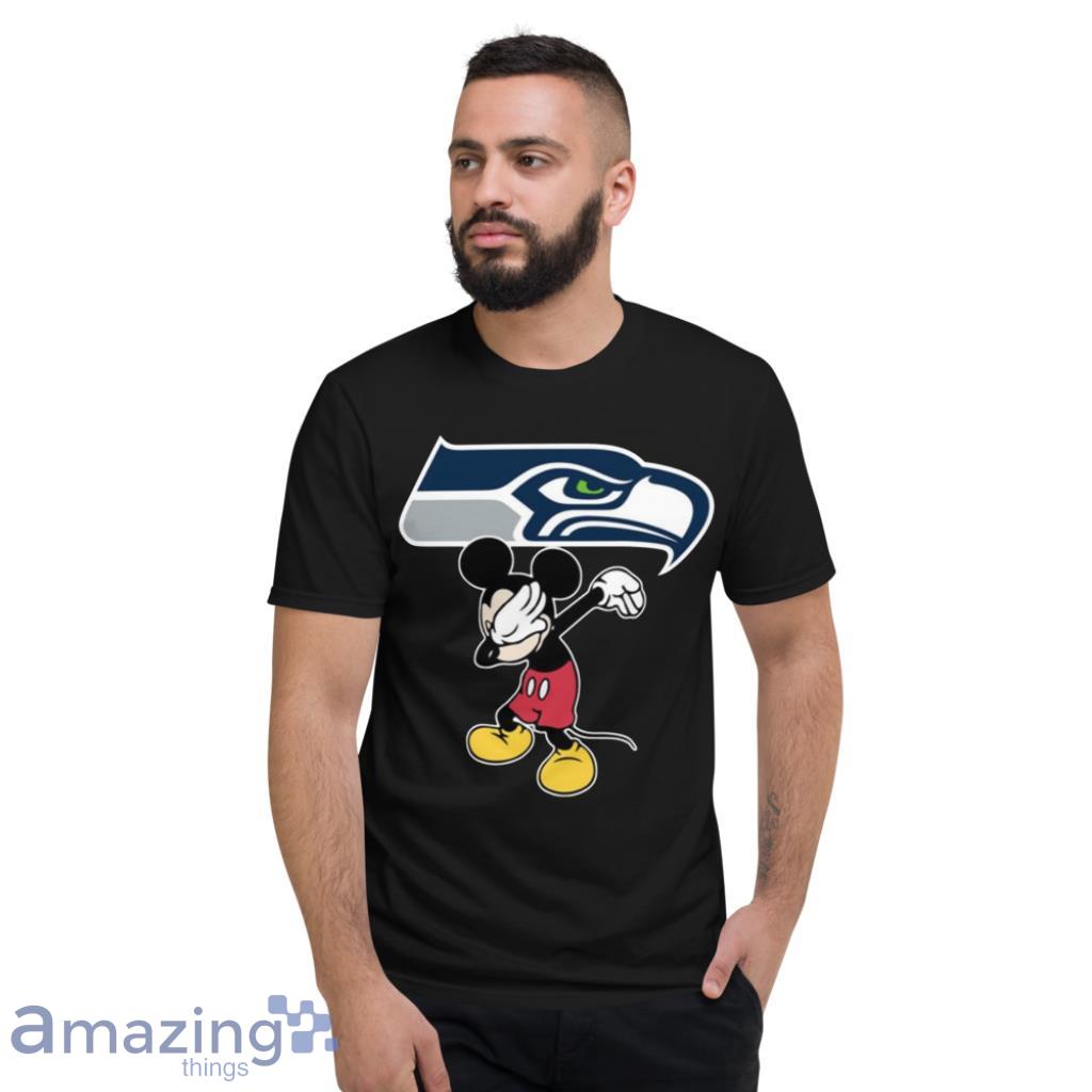 Seattle Seahawks NFL Football Dabbing Mickey Disney Sports T Shirt For Men  And Women