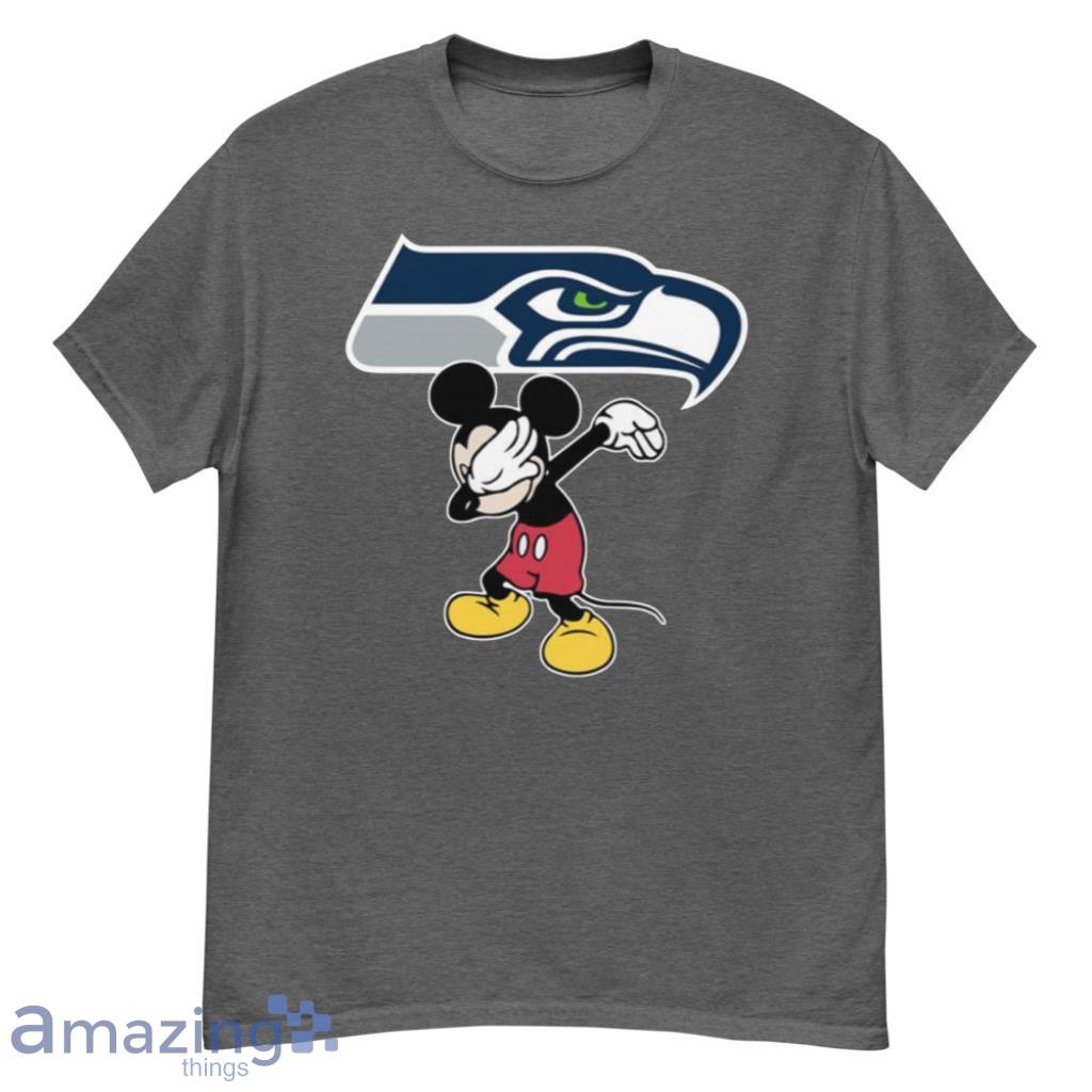 Seattle Seahawks NFL Football Dabbing Mickey Disney Sports For Fans T Shirt - G500 Men’s Classic T-Shirt-1