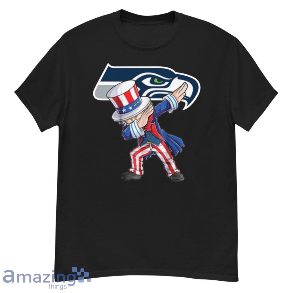 Seattle Seahawks NFL Football Dabbing Uncle Sam The Fourth of July For Fans T Shirt image Seattle Seahawks NFL Football Dabbing Uncle Sam The Fourth of July For Fans T Shirt - G500 Men’s Classic T-Shirt