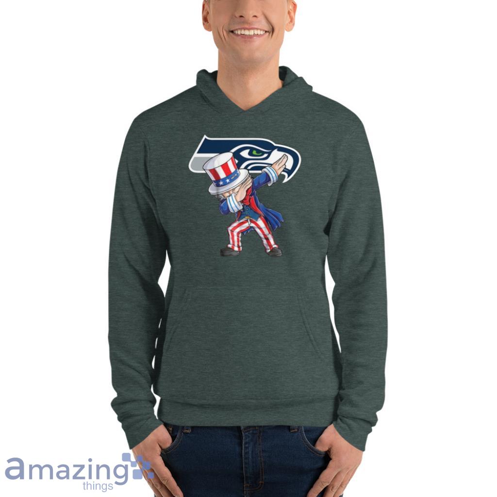Seattle Seahawks NFL Football Dabbing Uncle Sam The Fourth of July For Fans T Shirt image Seattle Seahawks NFL Football Dabbing Uncle Sam The Fourth of July For Fans T Shirt - Unisex Fleece Pullover Hoodie-1