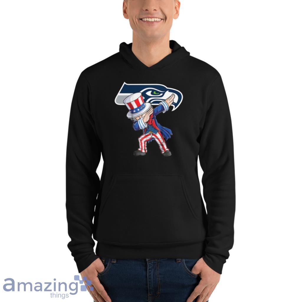 Seattle Seahawks NFL Football Dabbing Uncle Sam The Fourth of July For Fans T Shirt image Seattle Seahawks NFL Football Dabbing Uncle Sam The Fourth of July For Fans T Shirt - Unisex Fleece Pullover Hoodie
