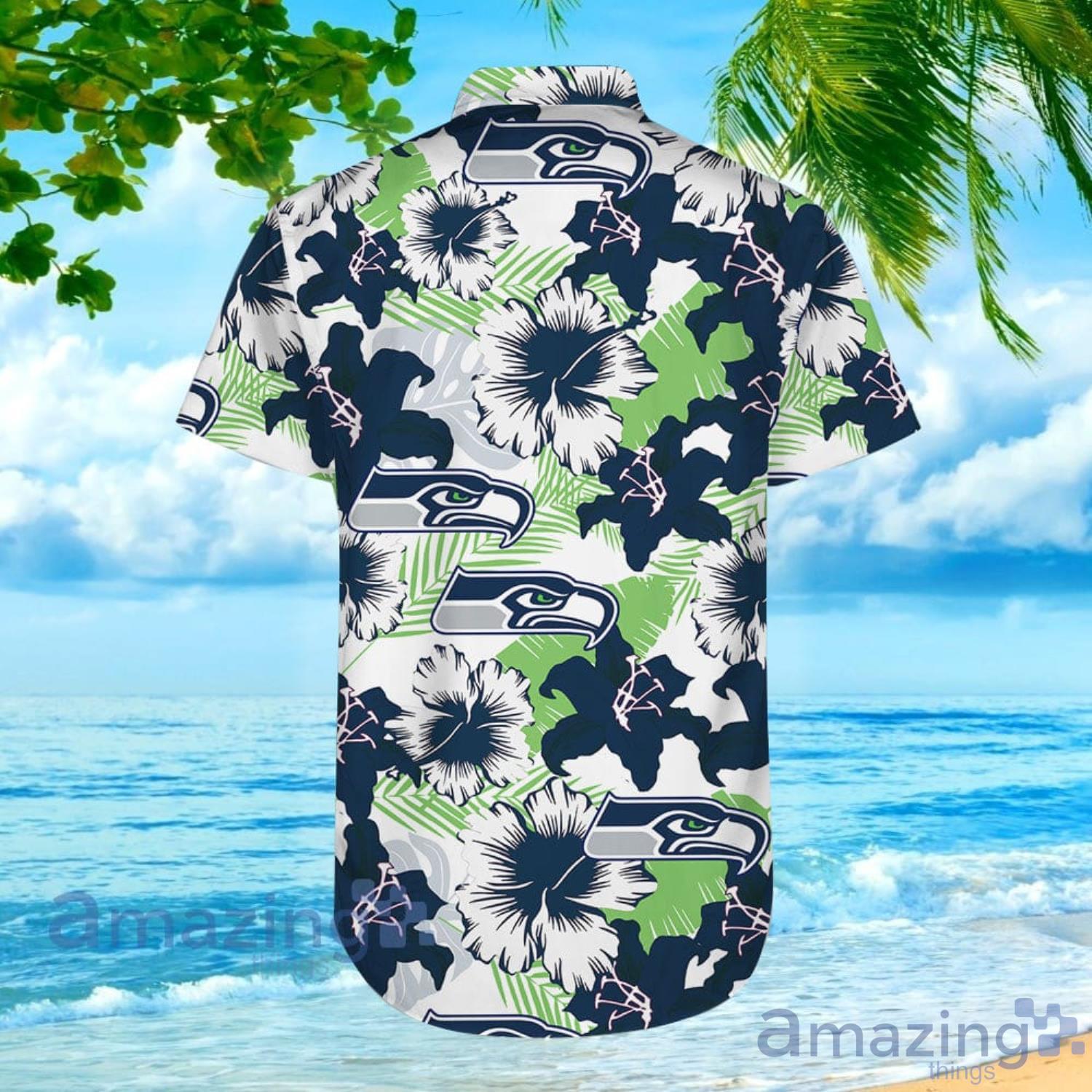 Seattle Seahawks NFL Hawaiian Shirt Custom Sea Shores Aloha Shirt