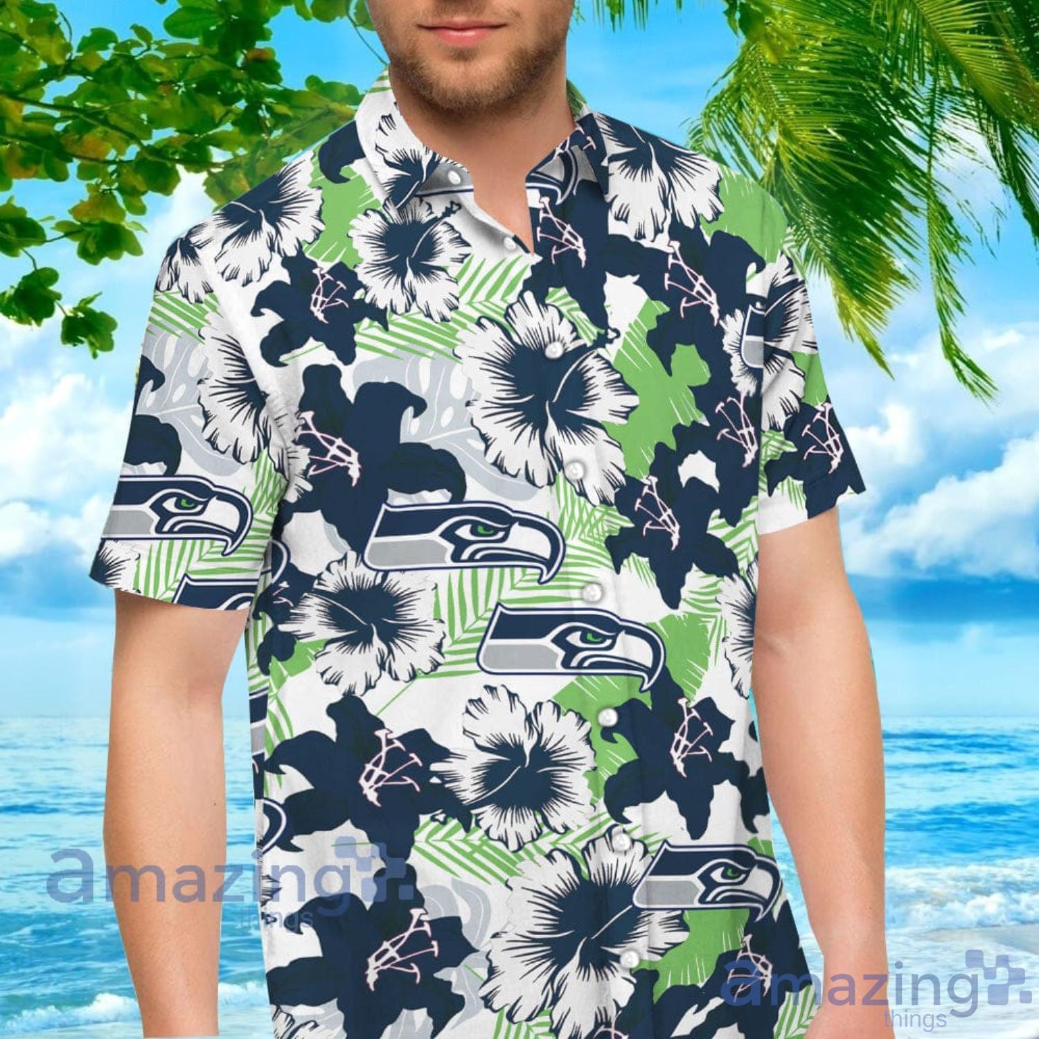 Seattle Seahawks NFL Hawaiian Shirt Custom Sea Shores Aloha Shirt - Trendy  Aloha