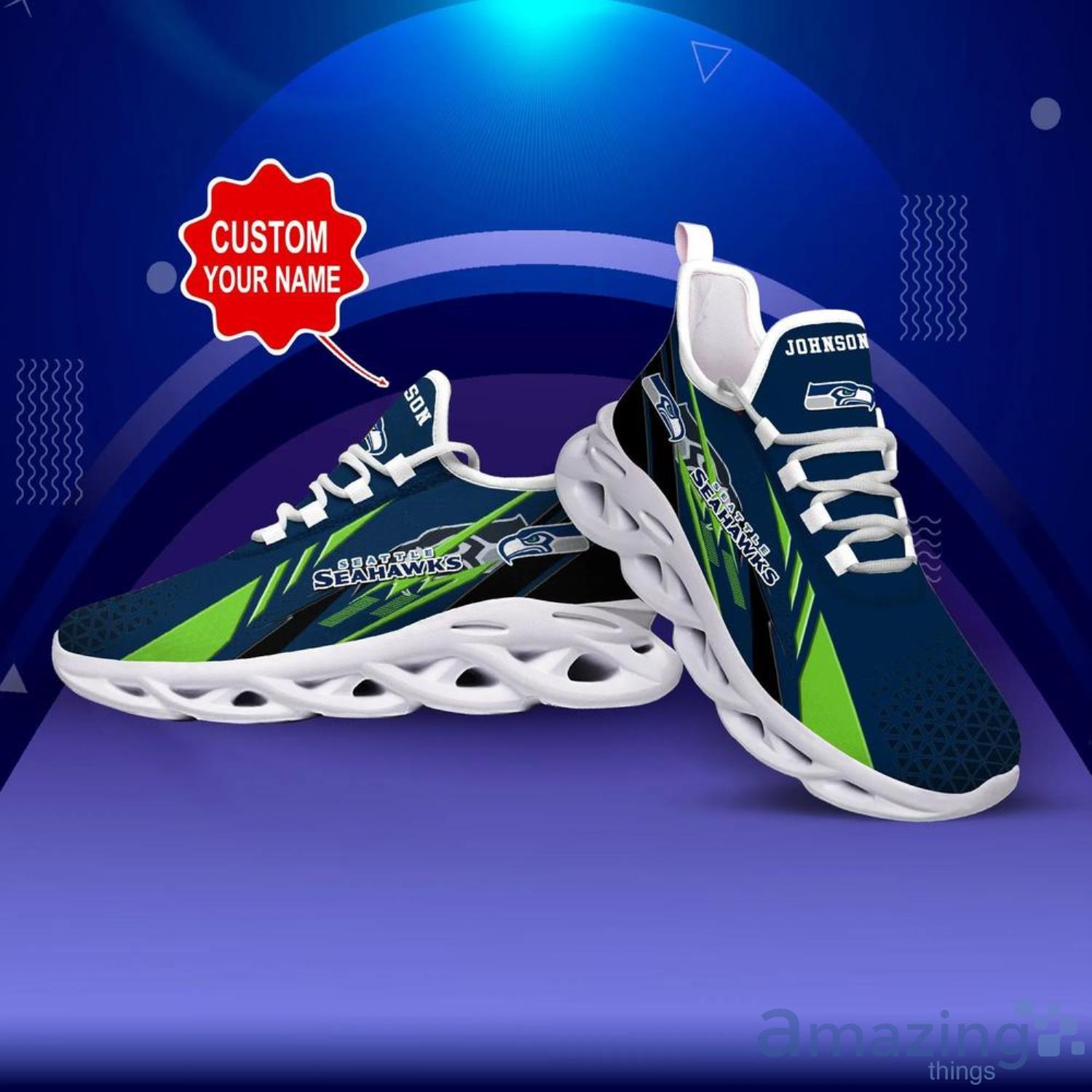 Seattle Seahawks NFL Max Soul Shoes Custom Name Sneakers image Seattle Seahawks NFL Max Soul Shoes Custom Name Sneakers Product Photo 2