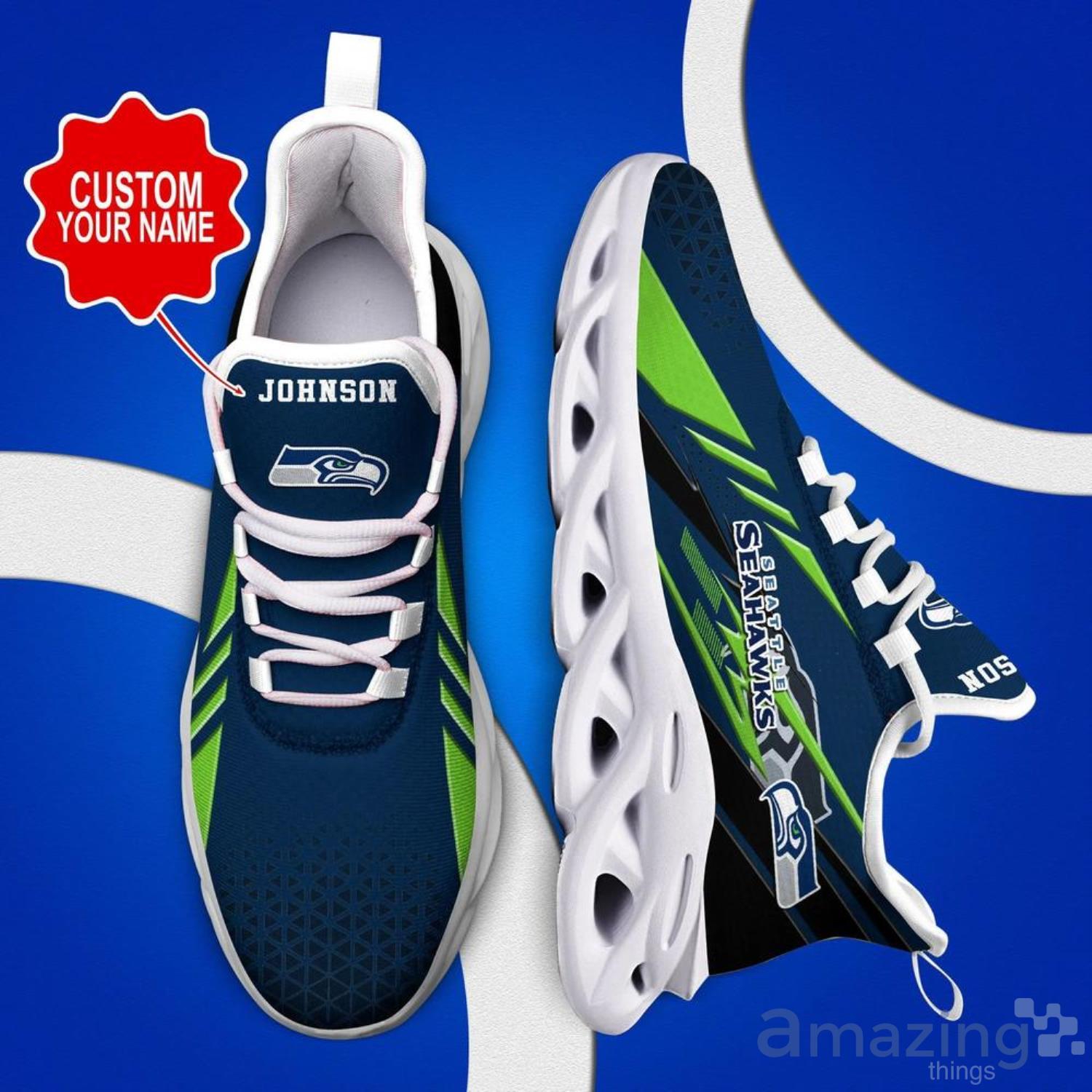 Seattle Seahawks NFL Max Soul Shoes Custom Name Sneakers image Seattle Seahawks NFL Max Soul Shoes Custom Name Sneakers Product Photo 4