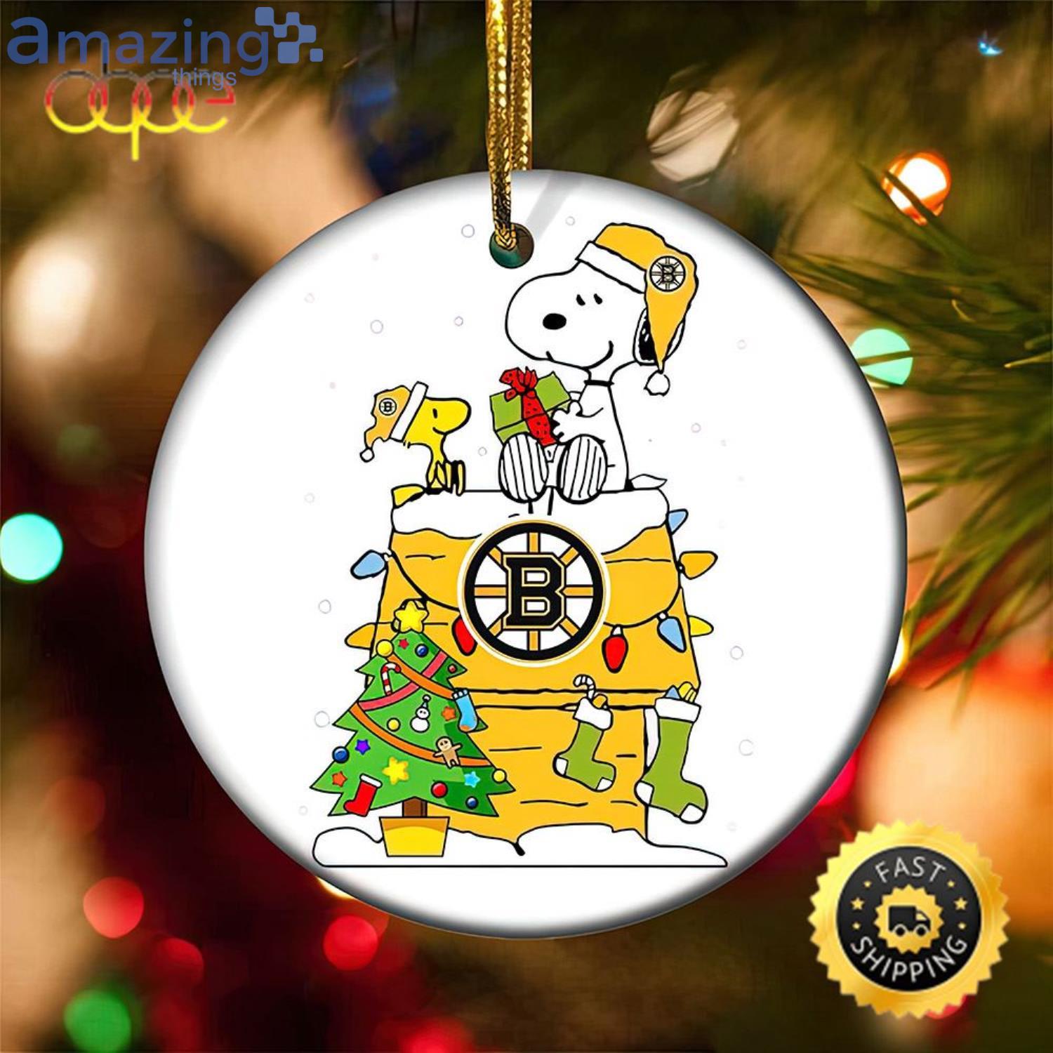 Snoopy Boston Bruins NFL Football Ornament Cute Christmas Gift