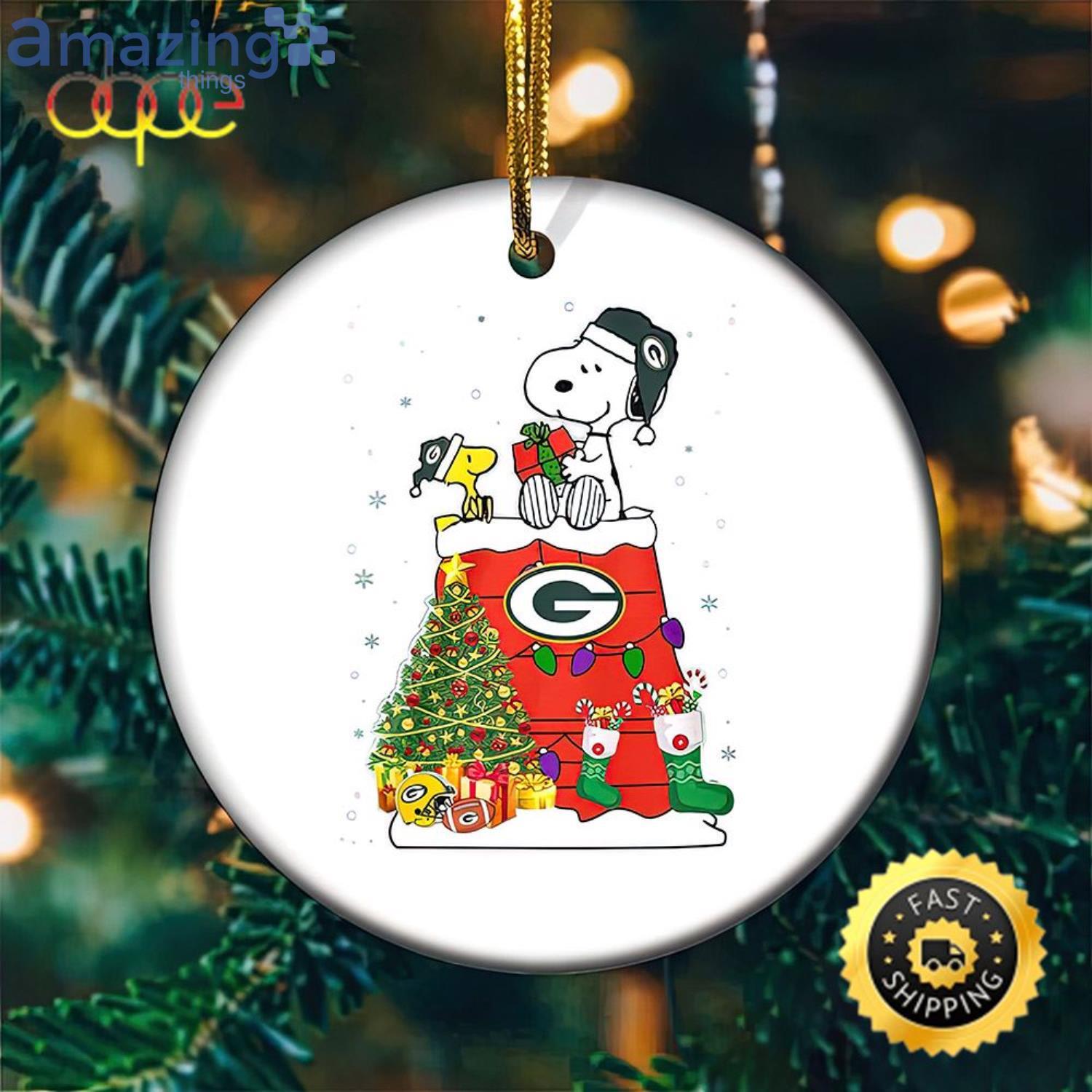 Snoopy Green Bay Packers Nfl Football Ornament Cute Christmas Gift Product Photo 1