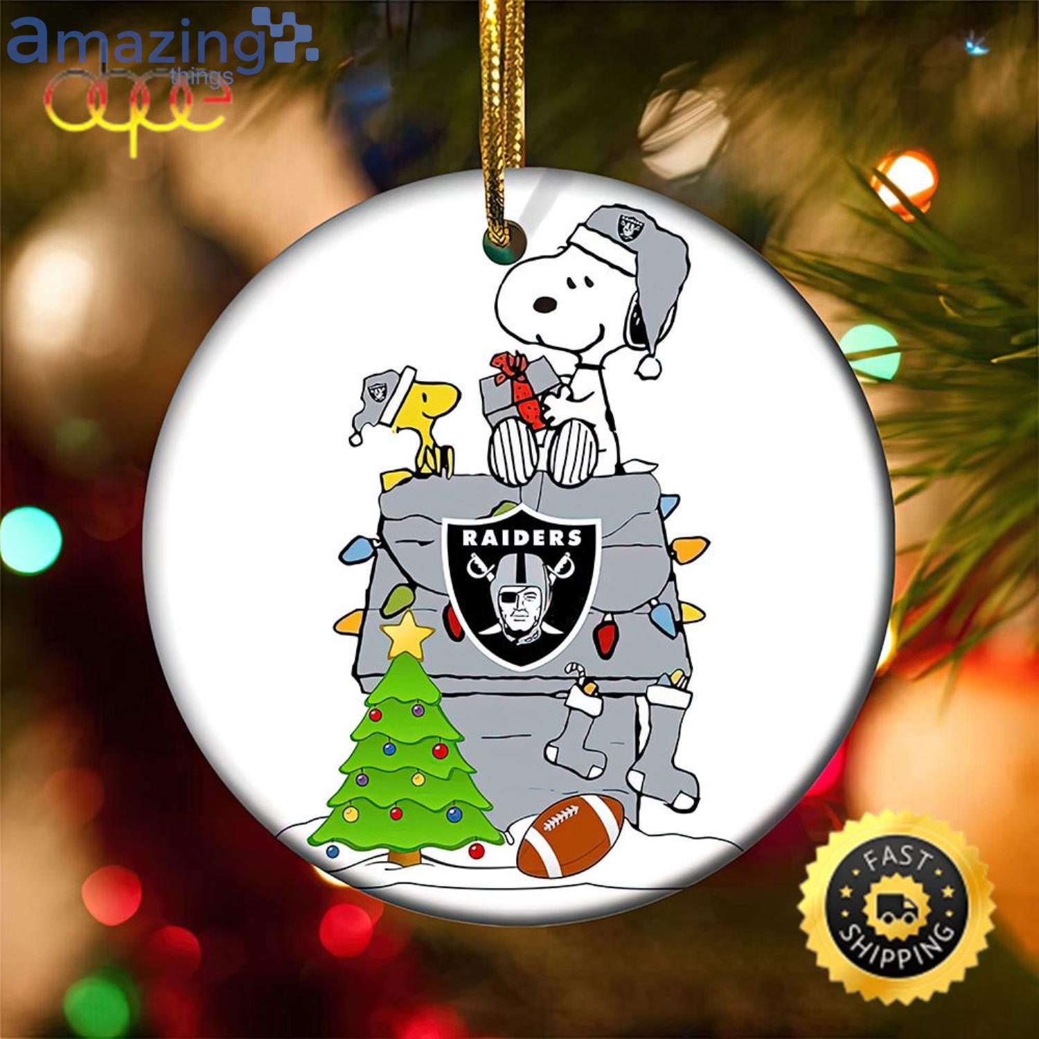 Las Vegas Raiders Football Skull Logo Unique Christmas Ornament