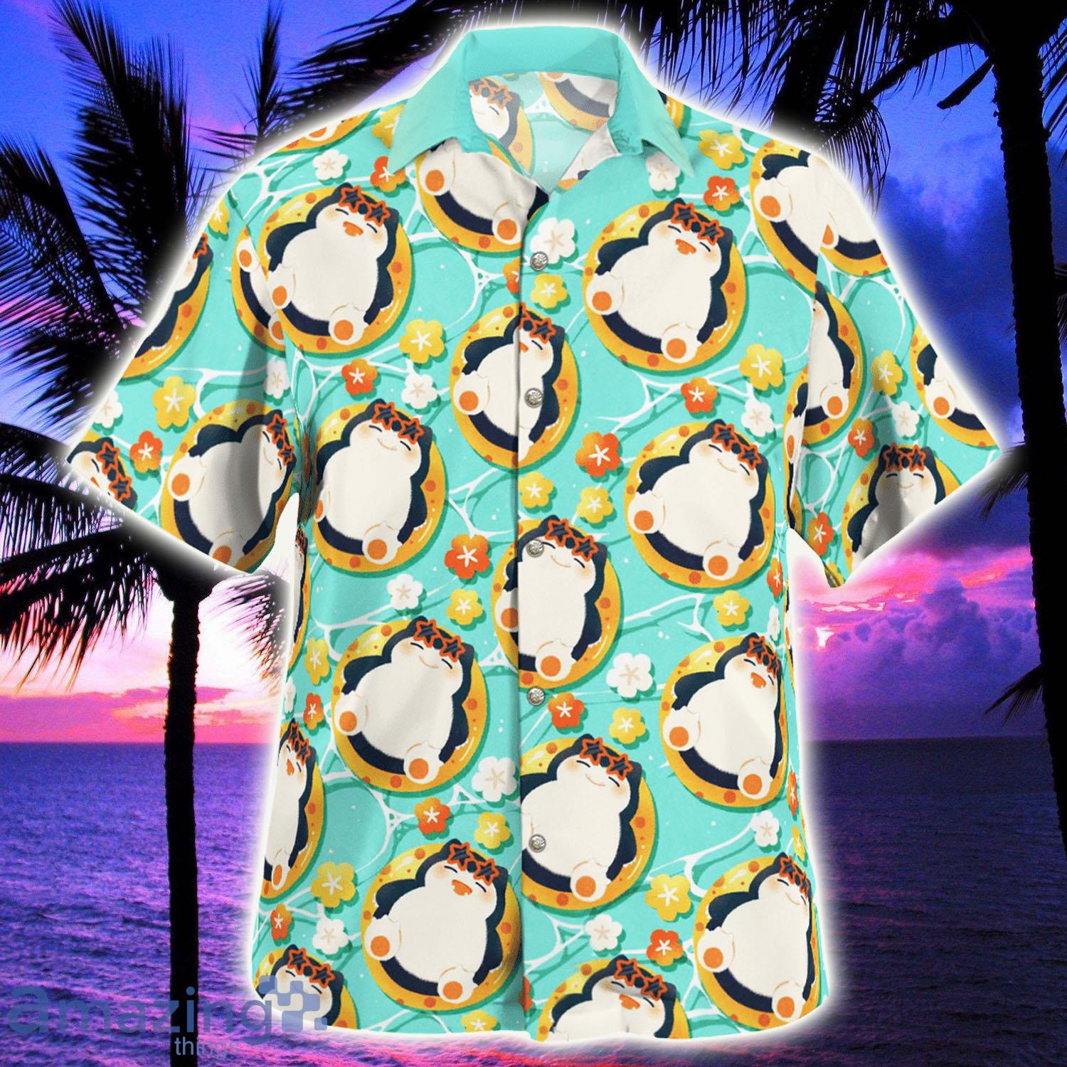 Snorlax On Vacation Beach Pokemon Hawaiian Shirt - Snorlax On Vacation Beach Pokemon Hawaiian Shirt