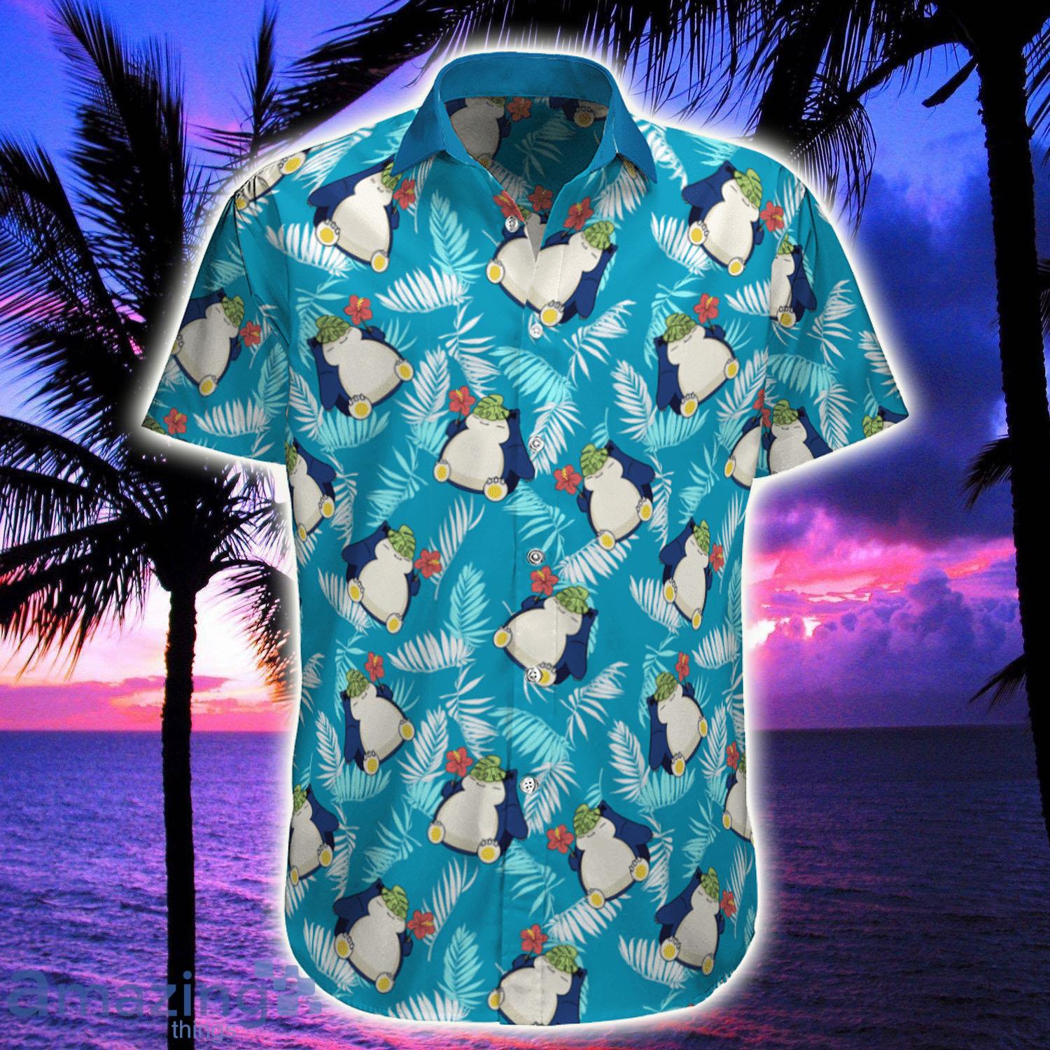 Snorlax Tropical Beach Pokemon Hawaiian Shirt - Snorlax Tropical Beach Pokemon Hawaiian Shirt