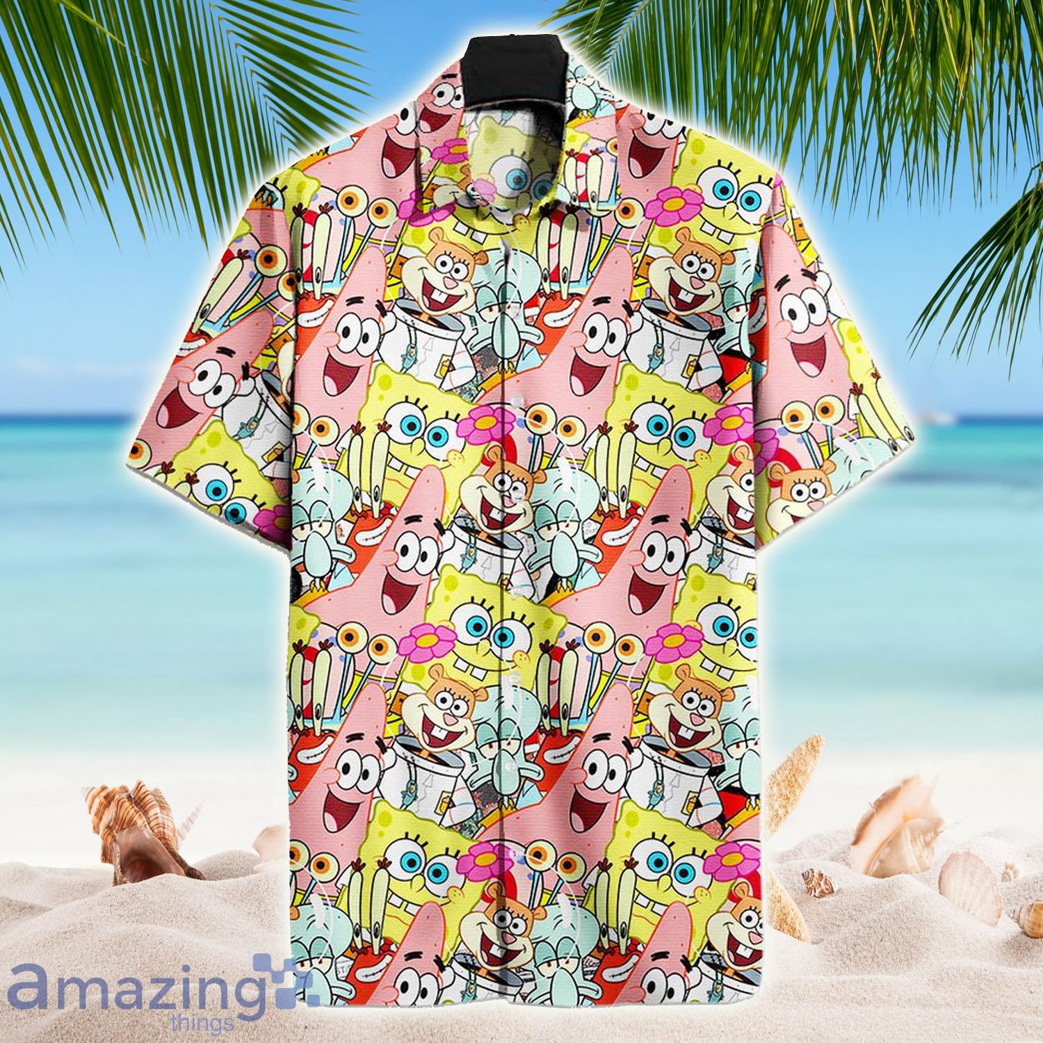 Squarepants Sponge And Friends Hawaii Shirt - Squarepants Sponge And Friends Hawaii Shirt